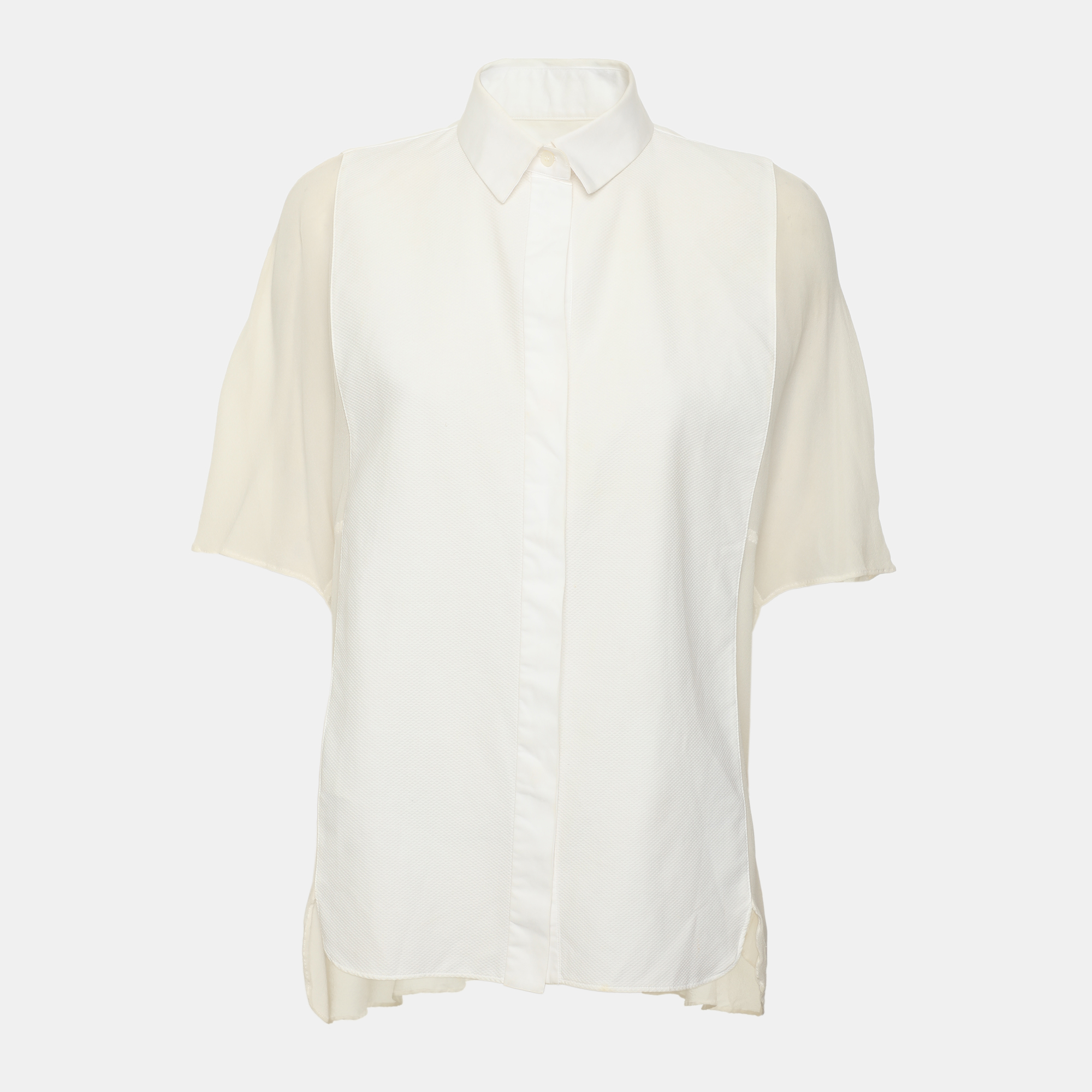Valentino White Silk Blouse M