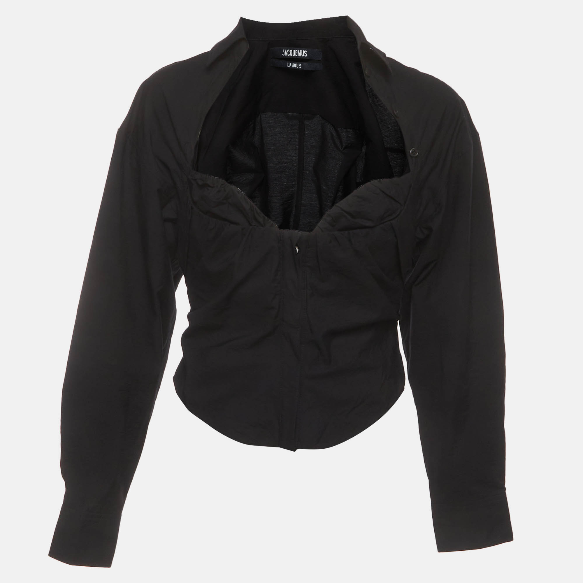 Jacquemus Black Poplin L'Amour Button Up Blouse M