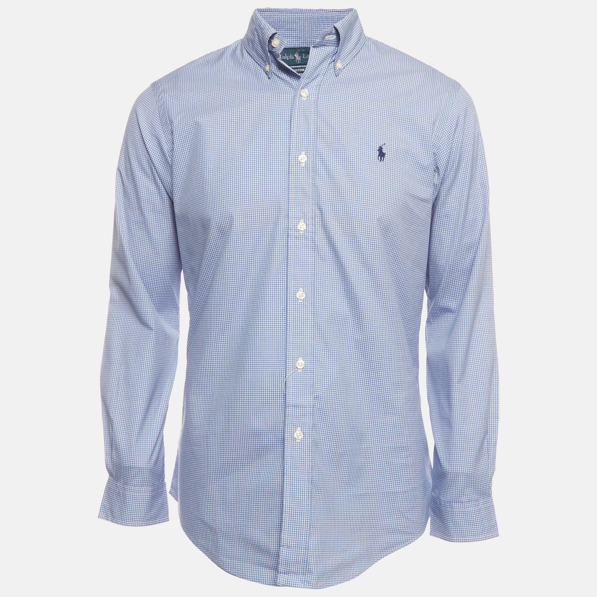 Ralph Lauren Blue Check Cotton Button Down Shirt S