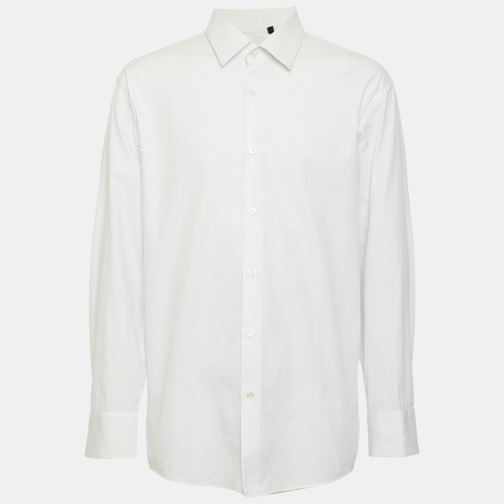 Boss by Hugo Boss White Cotton Regular Fit Long Sleeve Shirt XXL