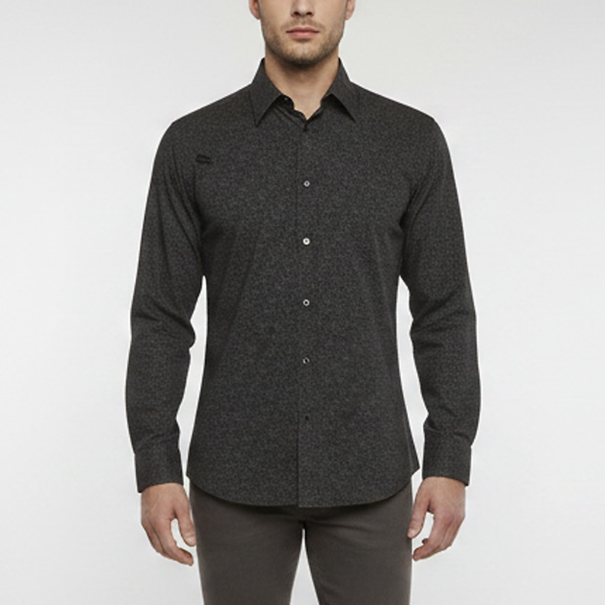 Alexander McQueen Black/White Cotton Harness Detail Long Sleeve Shirt S