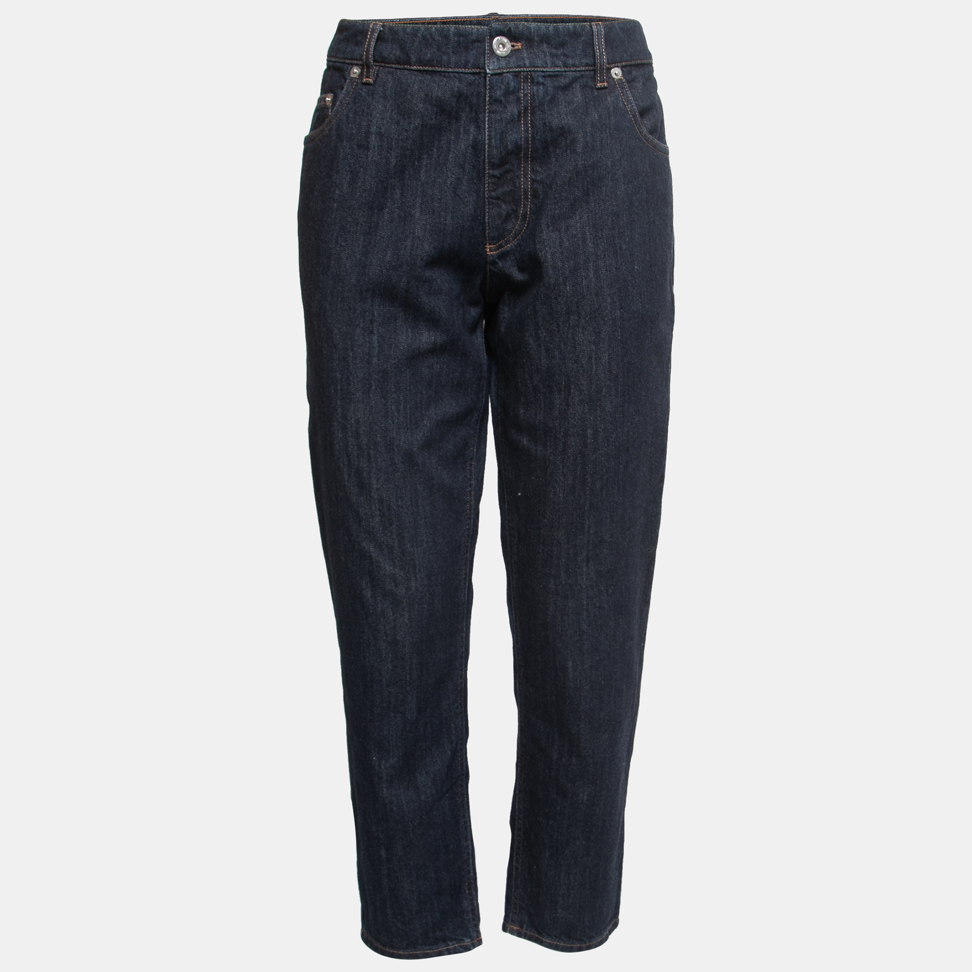 Miu Miu Indigo Embellished Detail Crop Jeans M