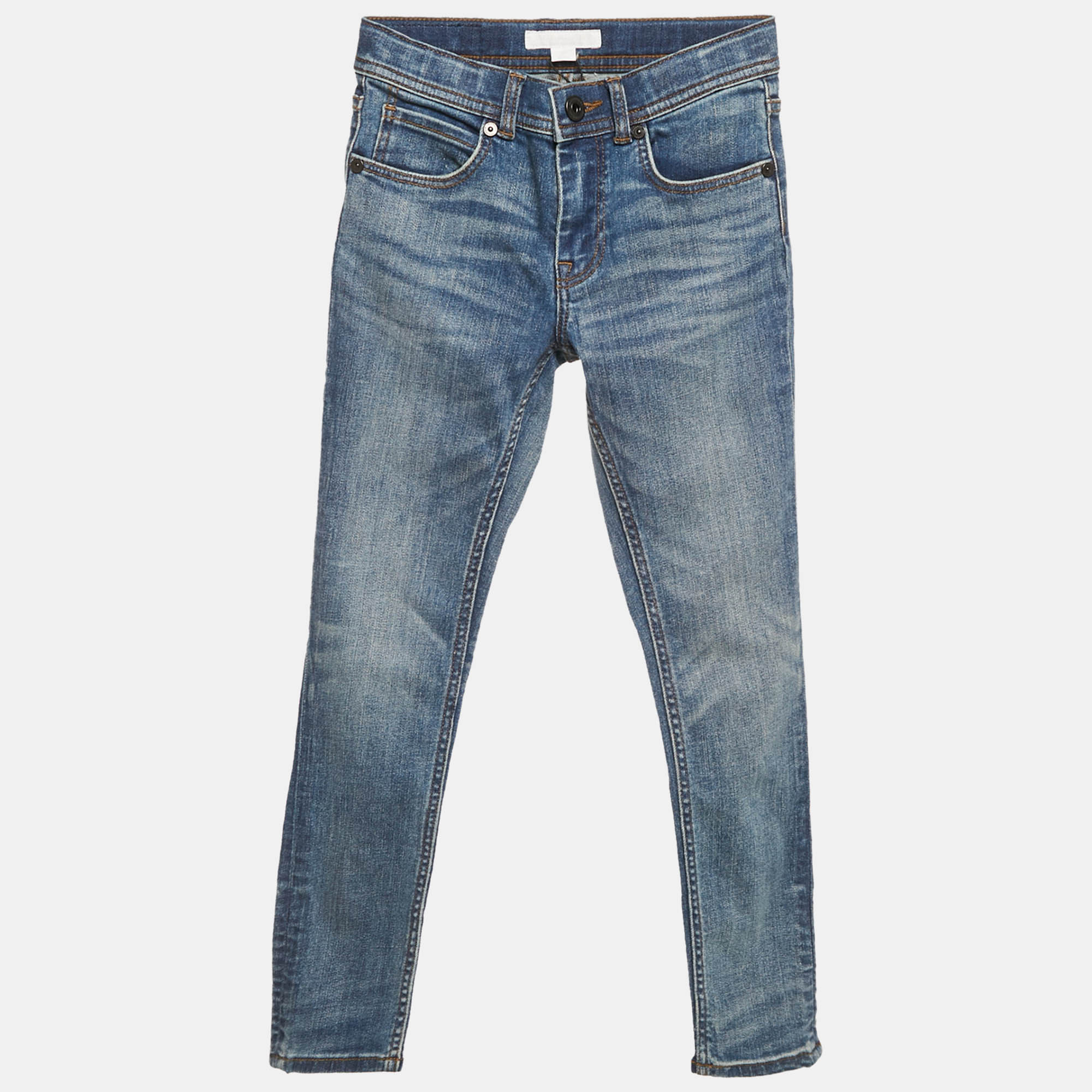 Burberry Children Blue Washed Denim Skinny Jeans 8 Yrs Waist 22"