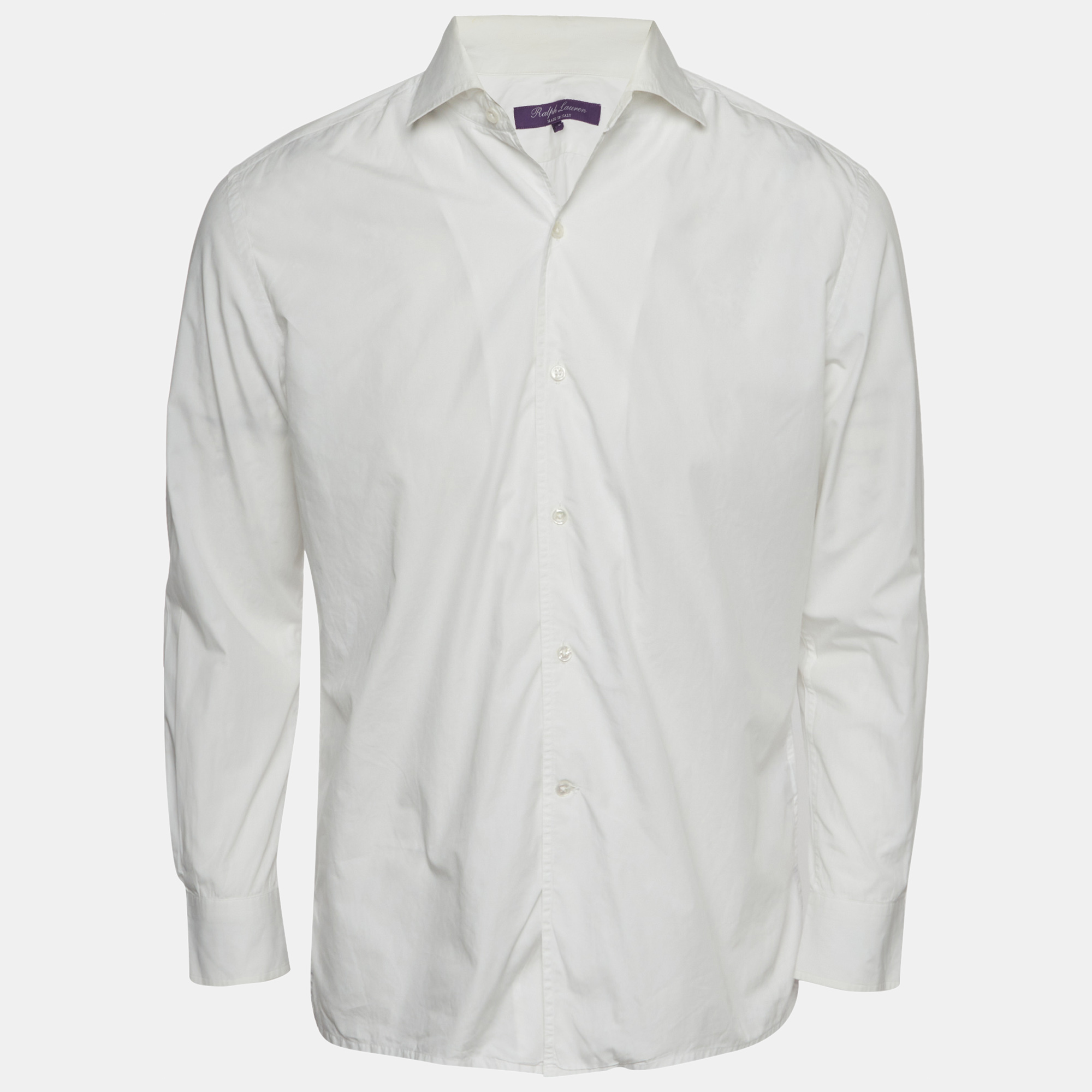 Ralph Lauren Purple Label White Poplin Button Down Shirt M