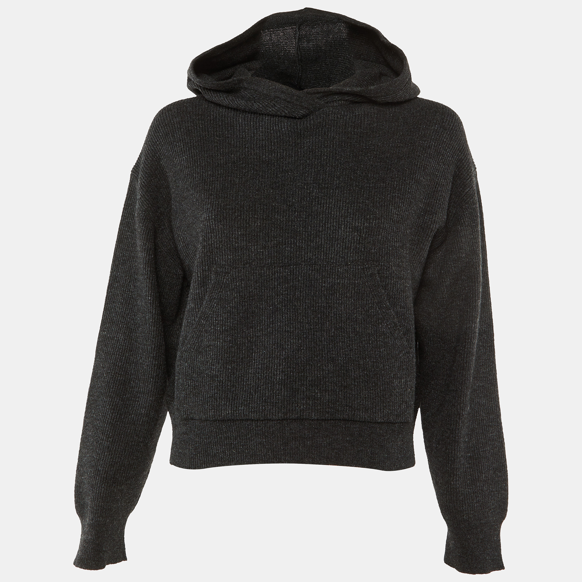 Nanushka Black Wool Blend Hooded Sweater XS