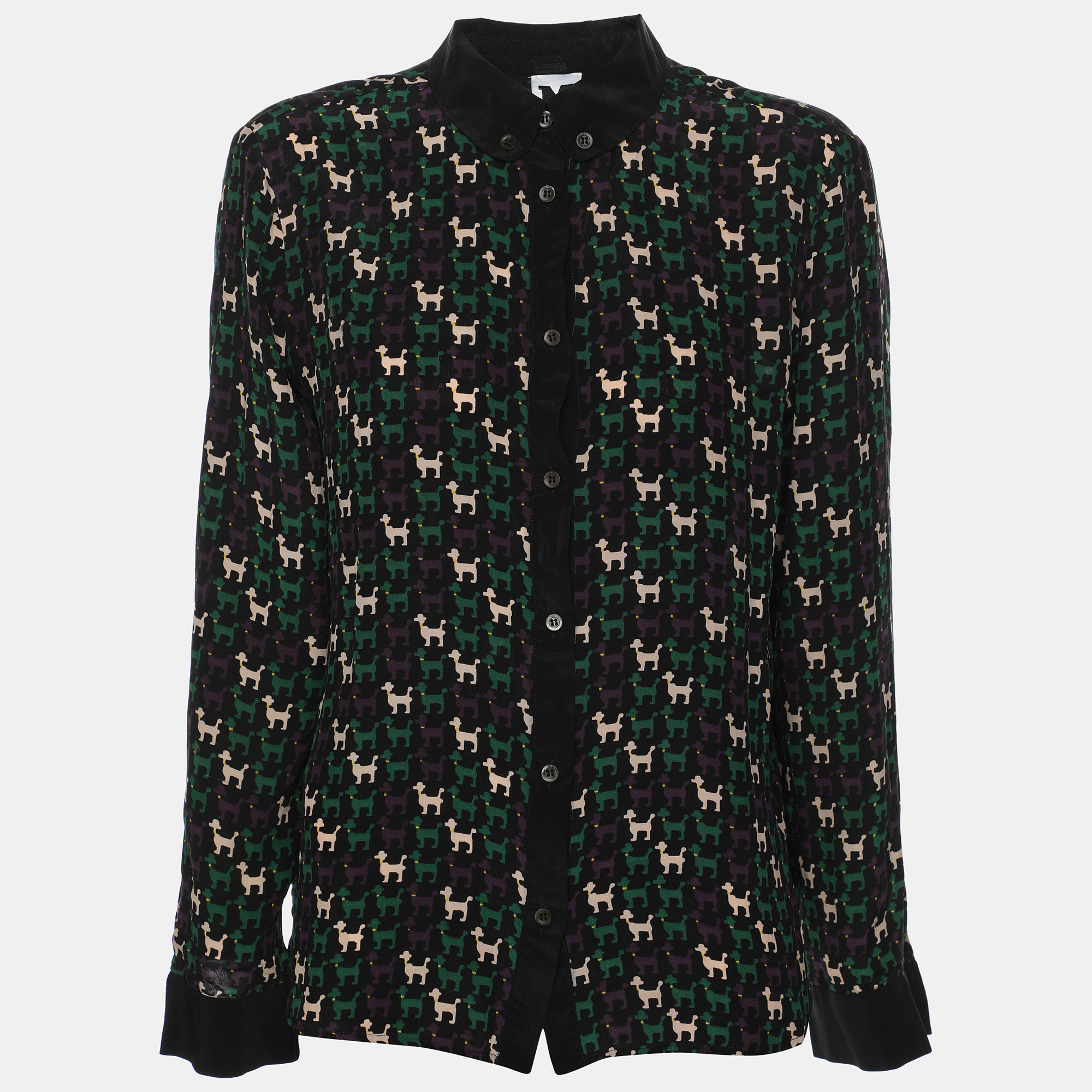 M Missoni Multicolor Silk Long Sleeve Shirt M