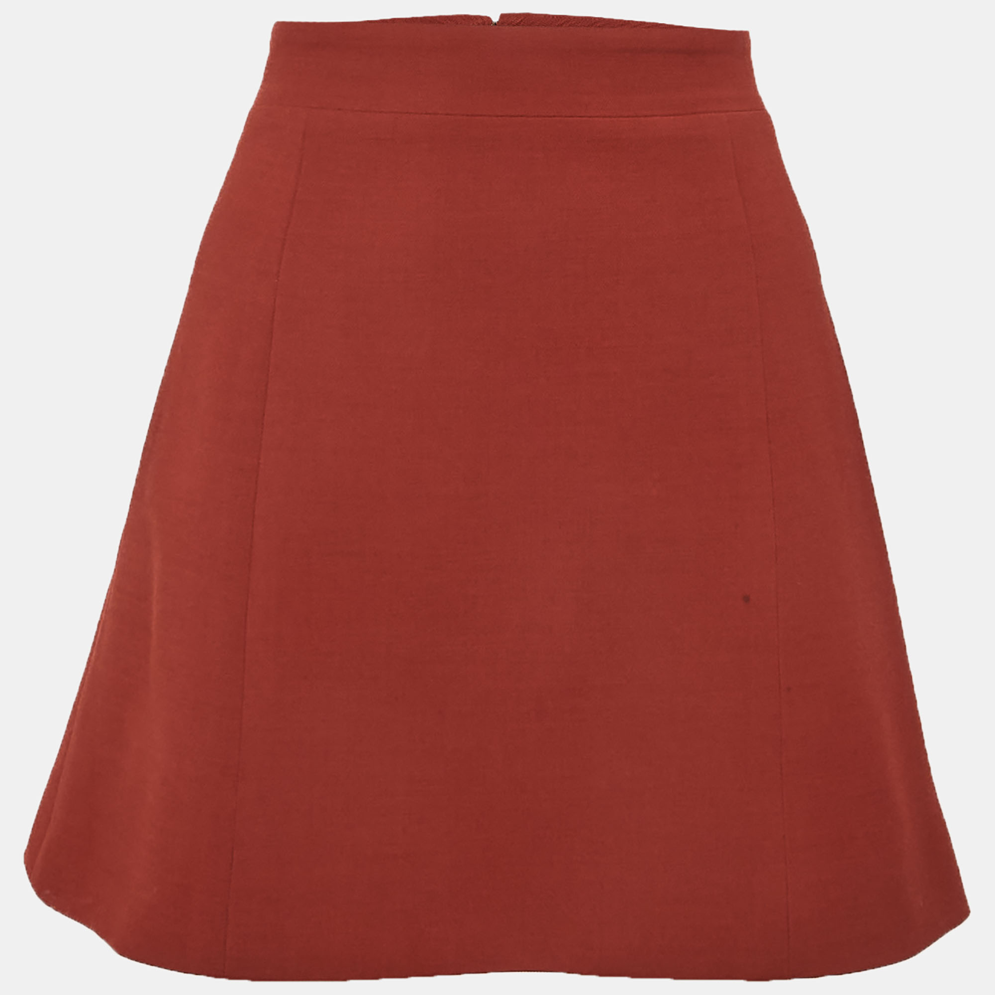 Sonia Rykiel Red Wool Mini Skirt M