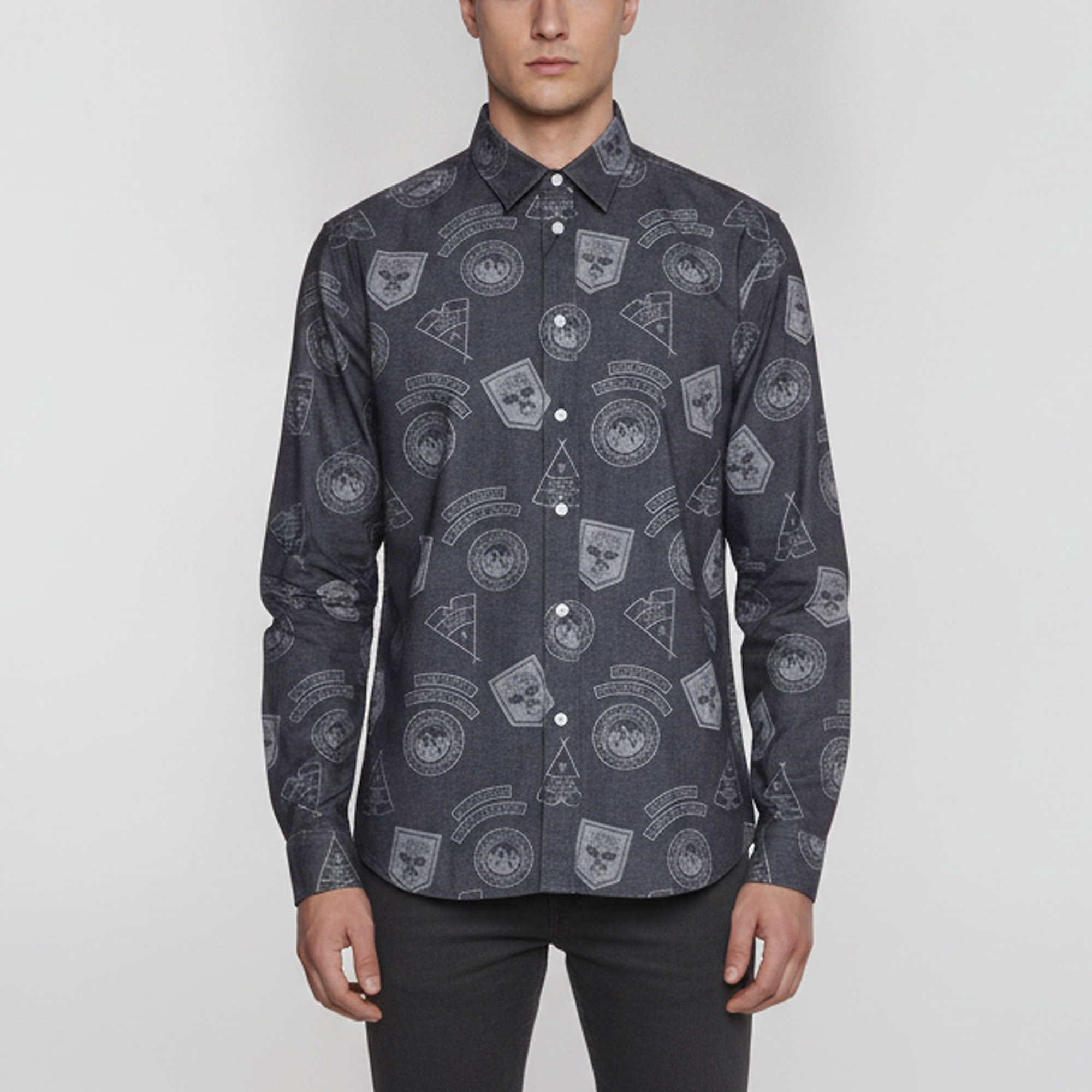 Louis Vuitton Blue Articles De Voyage Print Cotton Shirt XXXL