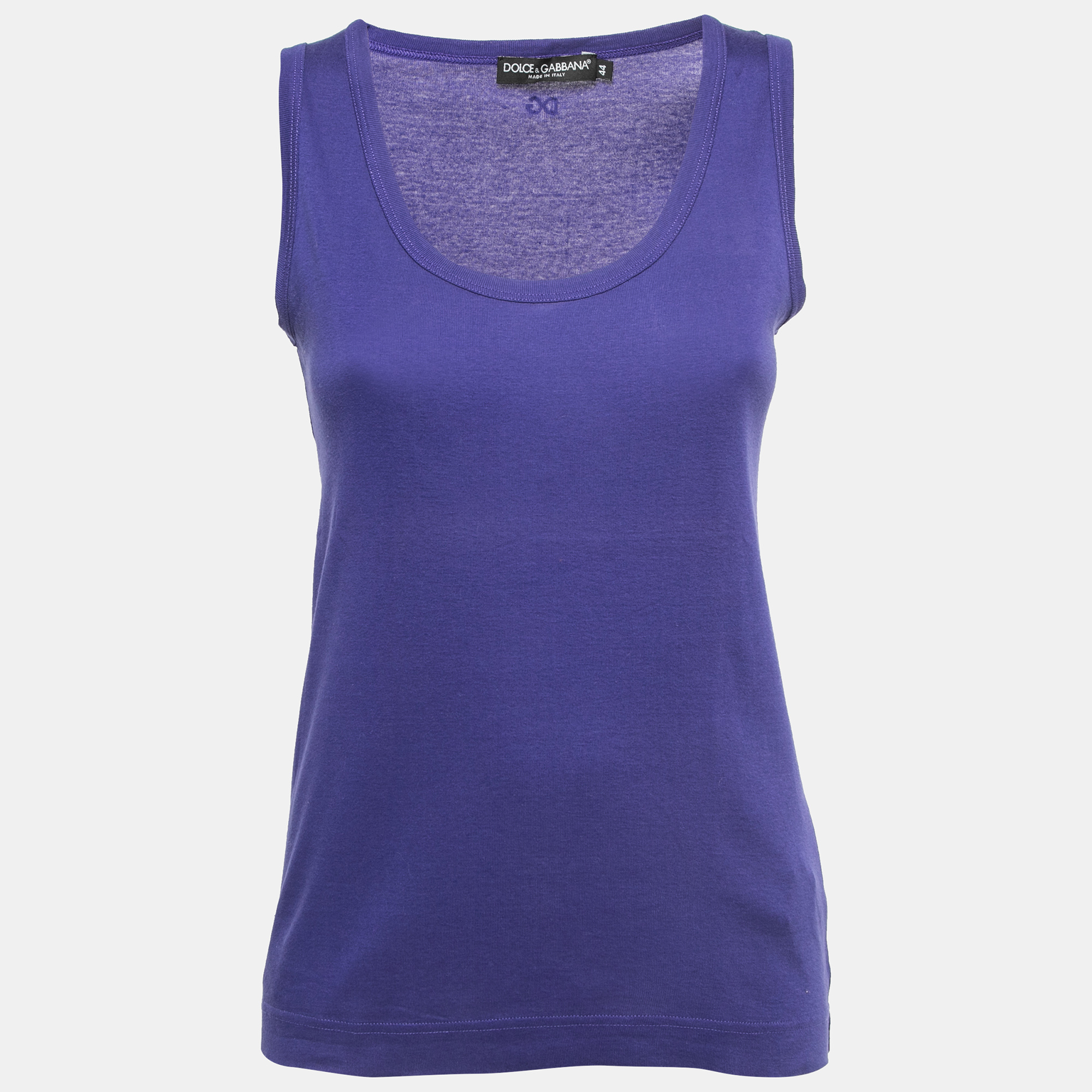 Dolce & Gabbana Purple Cotton Tank Top M