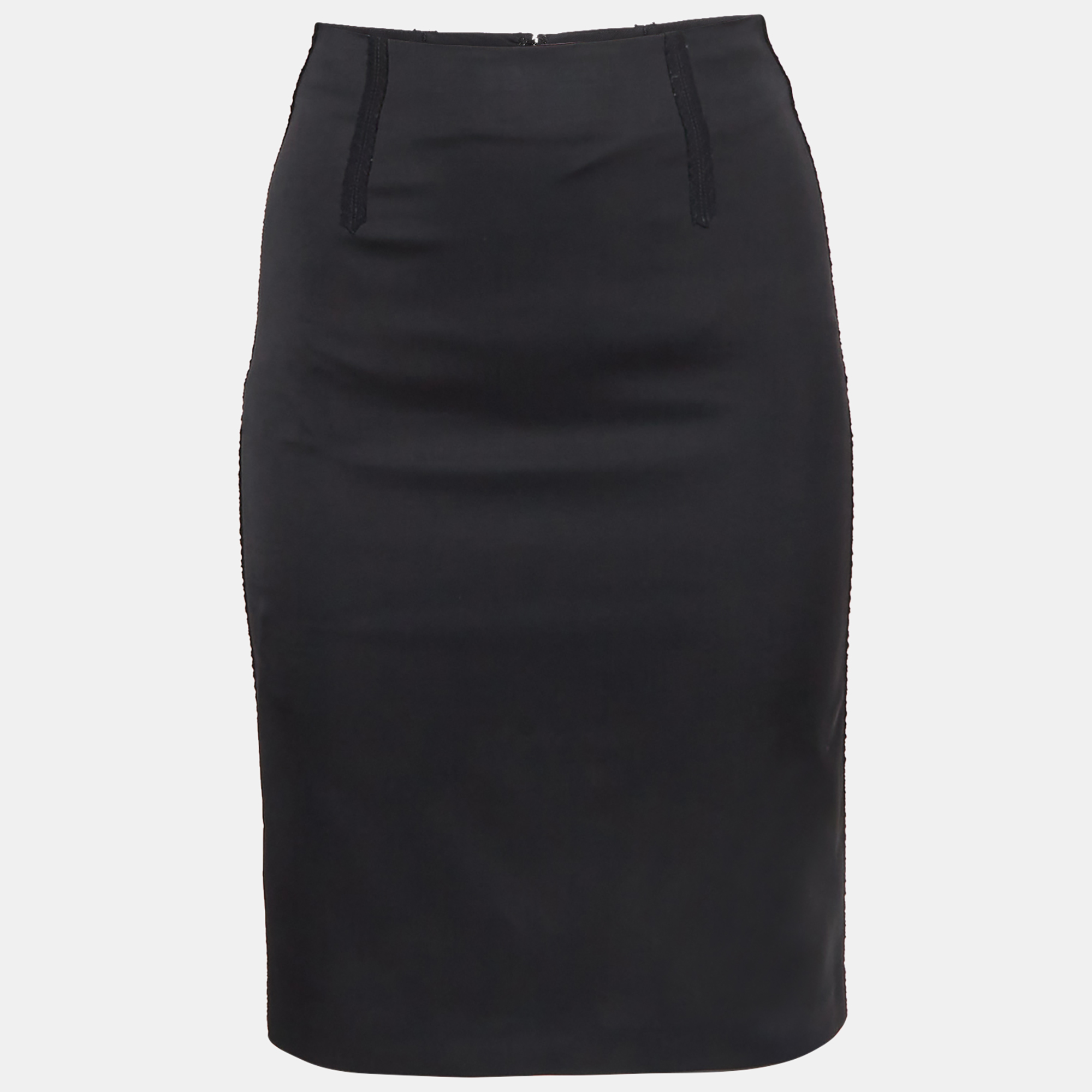 La Perla Black Wool Blend Pencil Skirt XS