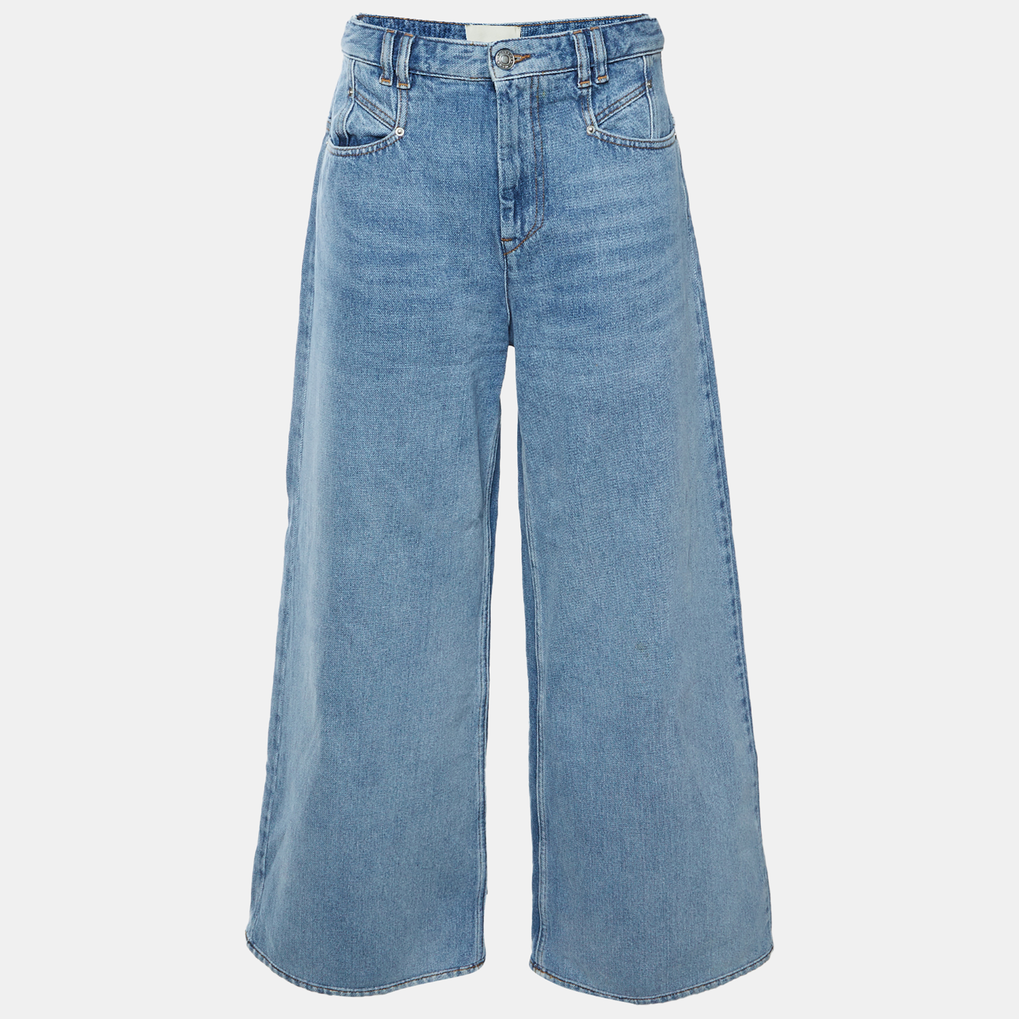 Isabel Marant Blue Denim Lemony Wide Leg Jeans L/Waist 31"