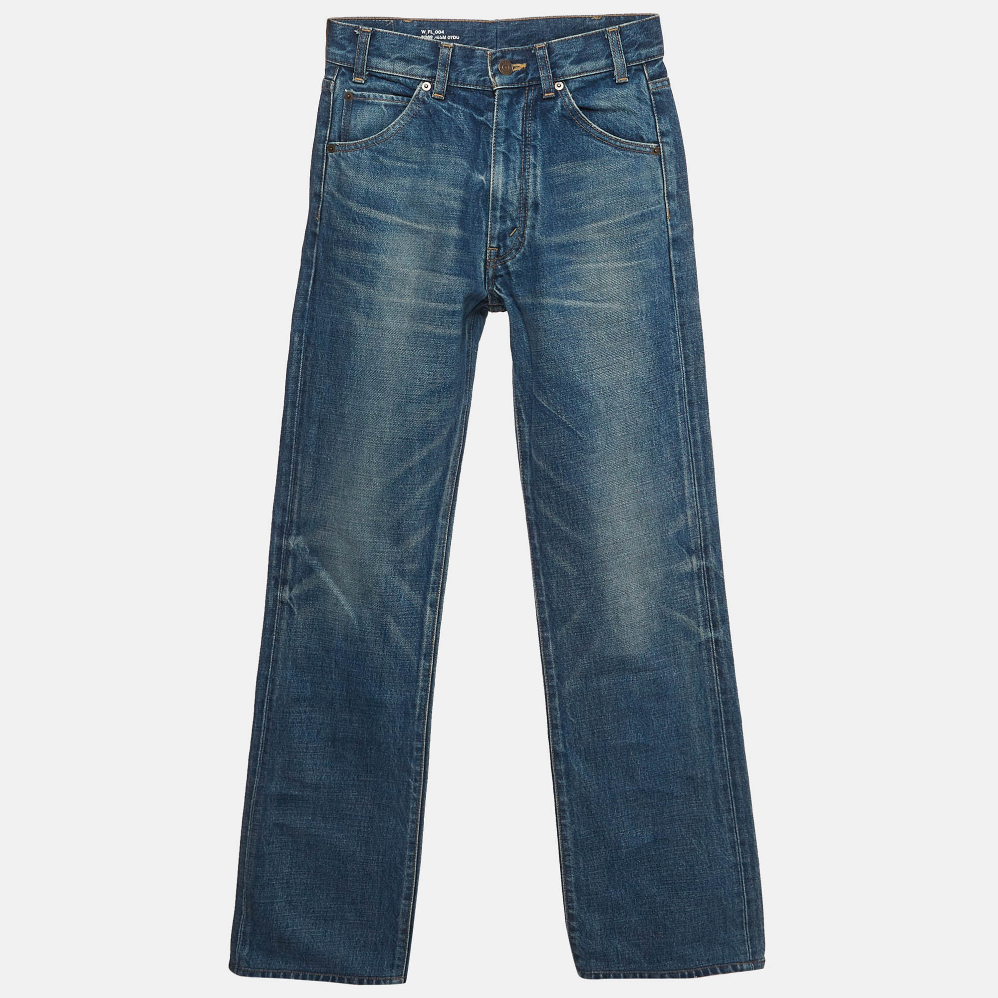 Celine Blue Denim High Rise Flared Jeans S/Waist 26"
