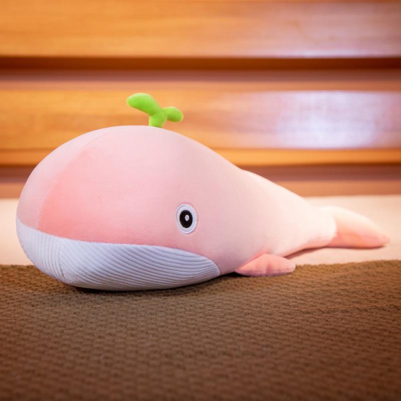 Большая плюшевая игрушка кукла кит океана девочка кит длинная подушка подарок для сна длинноногая кукла 60Cm (without liner) розовый TK Toys