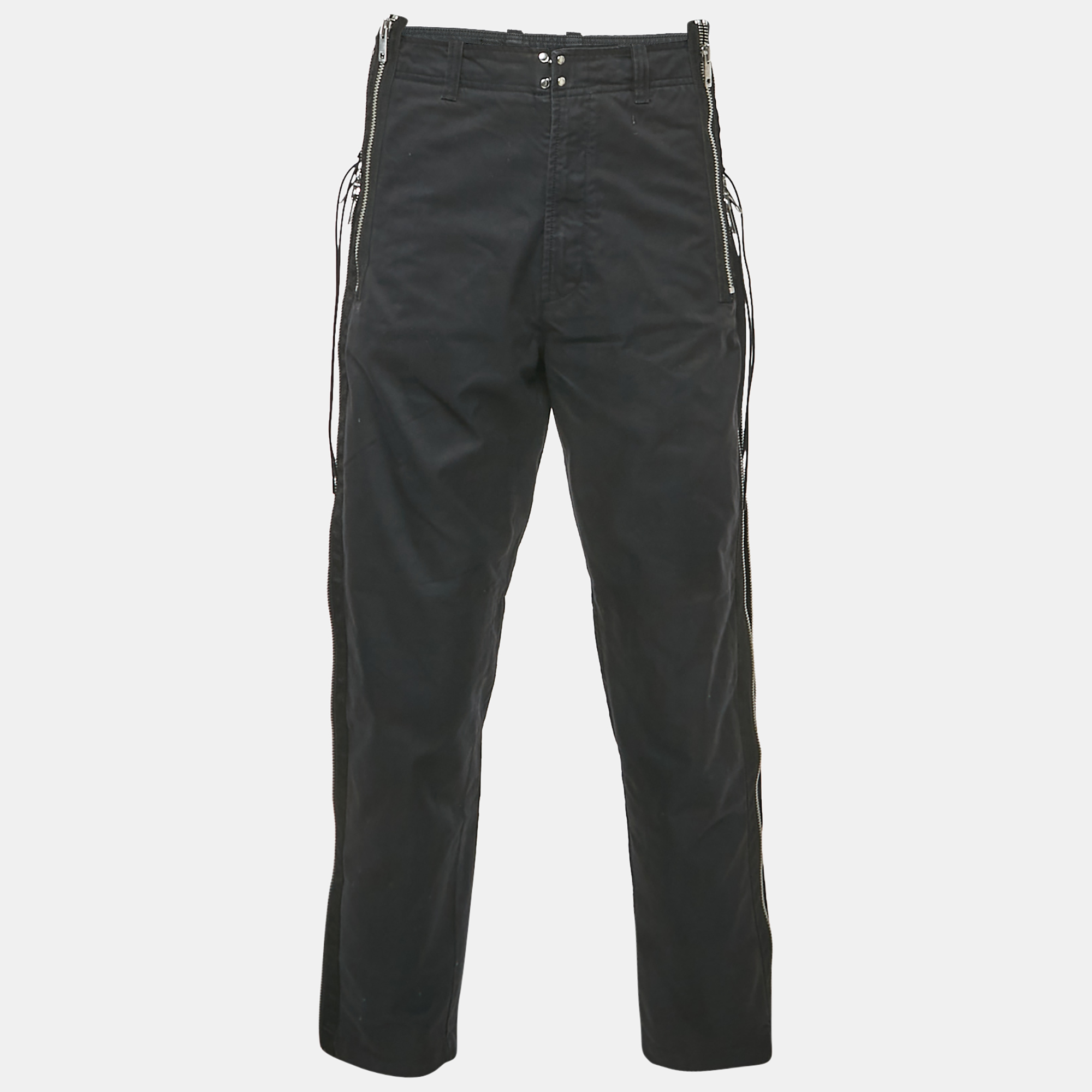 Diesel Black Denim Zip Detail Jeans L/Waist 34"