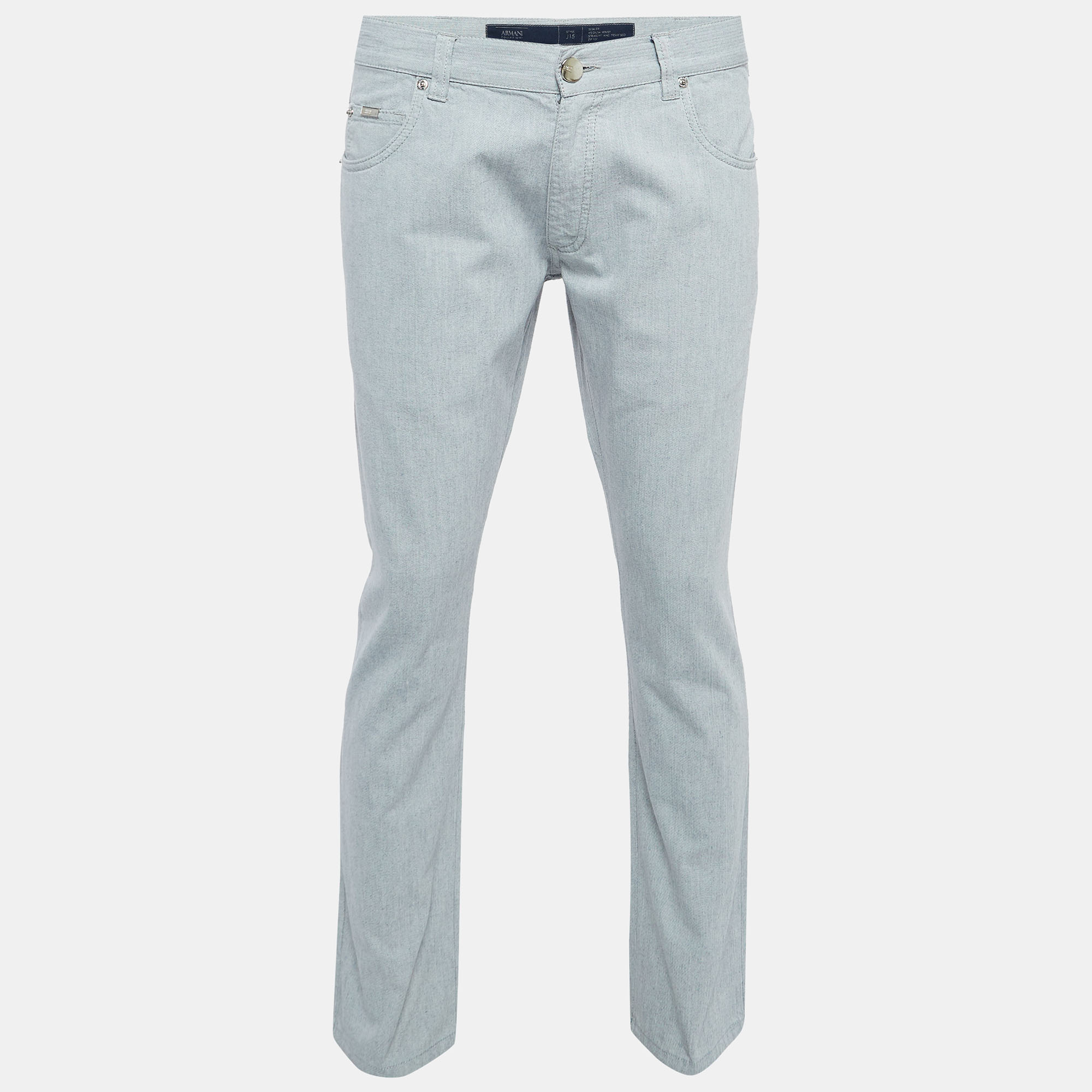 Armani Collezioni Light Blue Denim Slim Fit Jeans M Waist 33''
