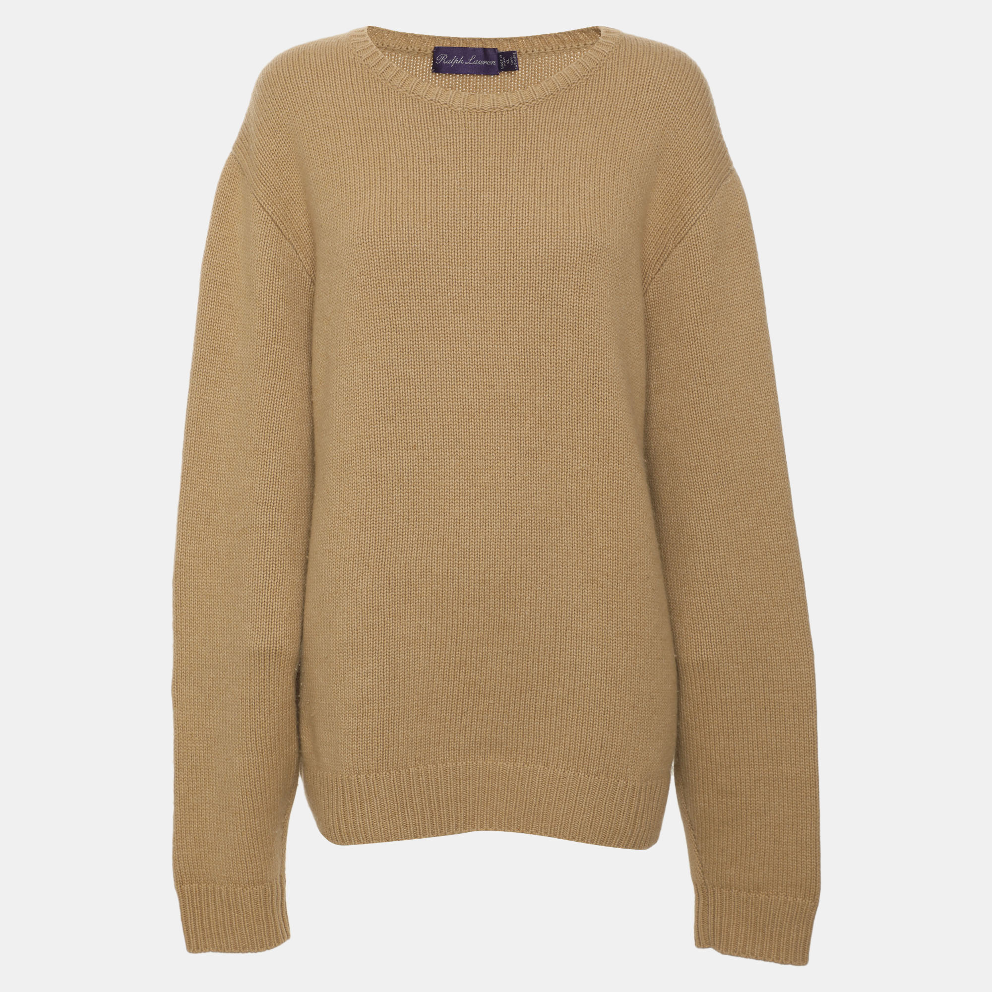 Ralph Lauren Beige Rib Knit Sweater XL