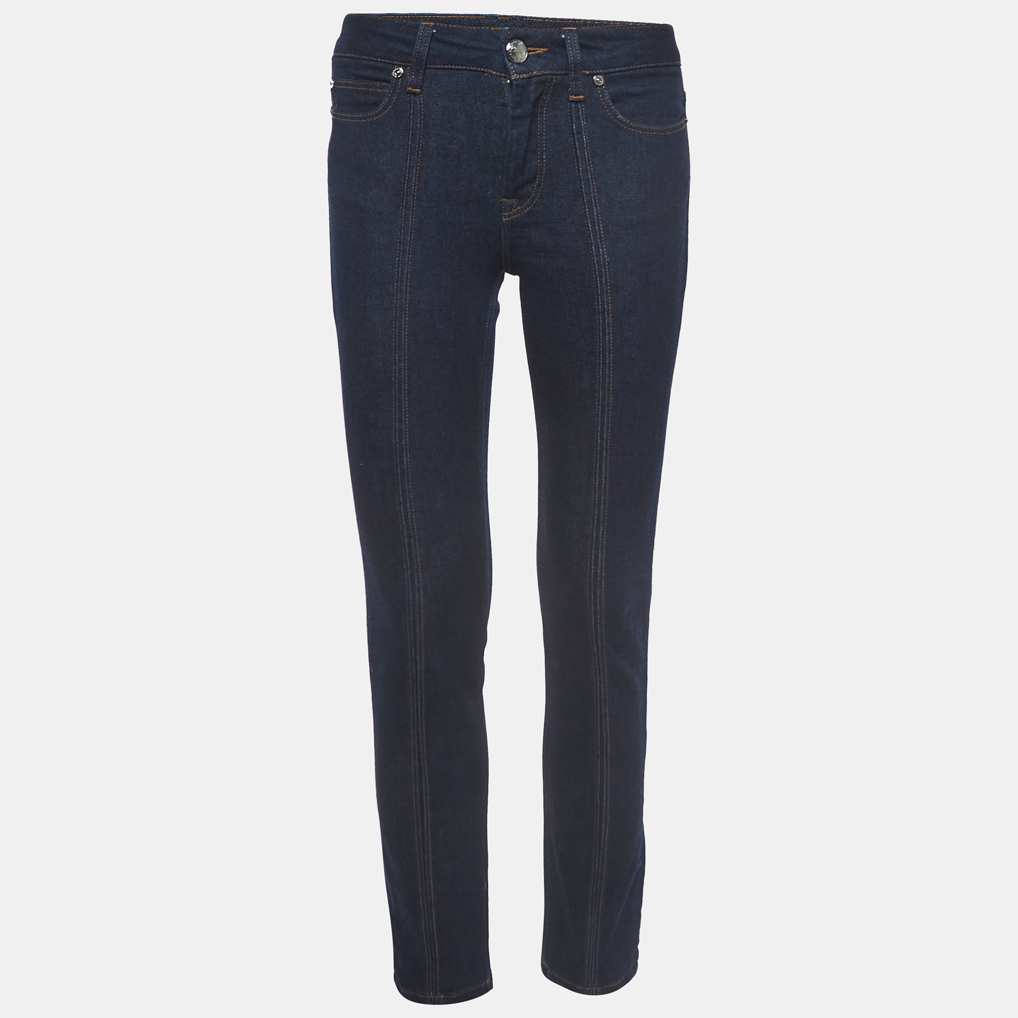 Burberry London Blue Denim Skinny Leg Jeans S Waist 26"