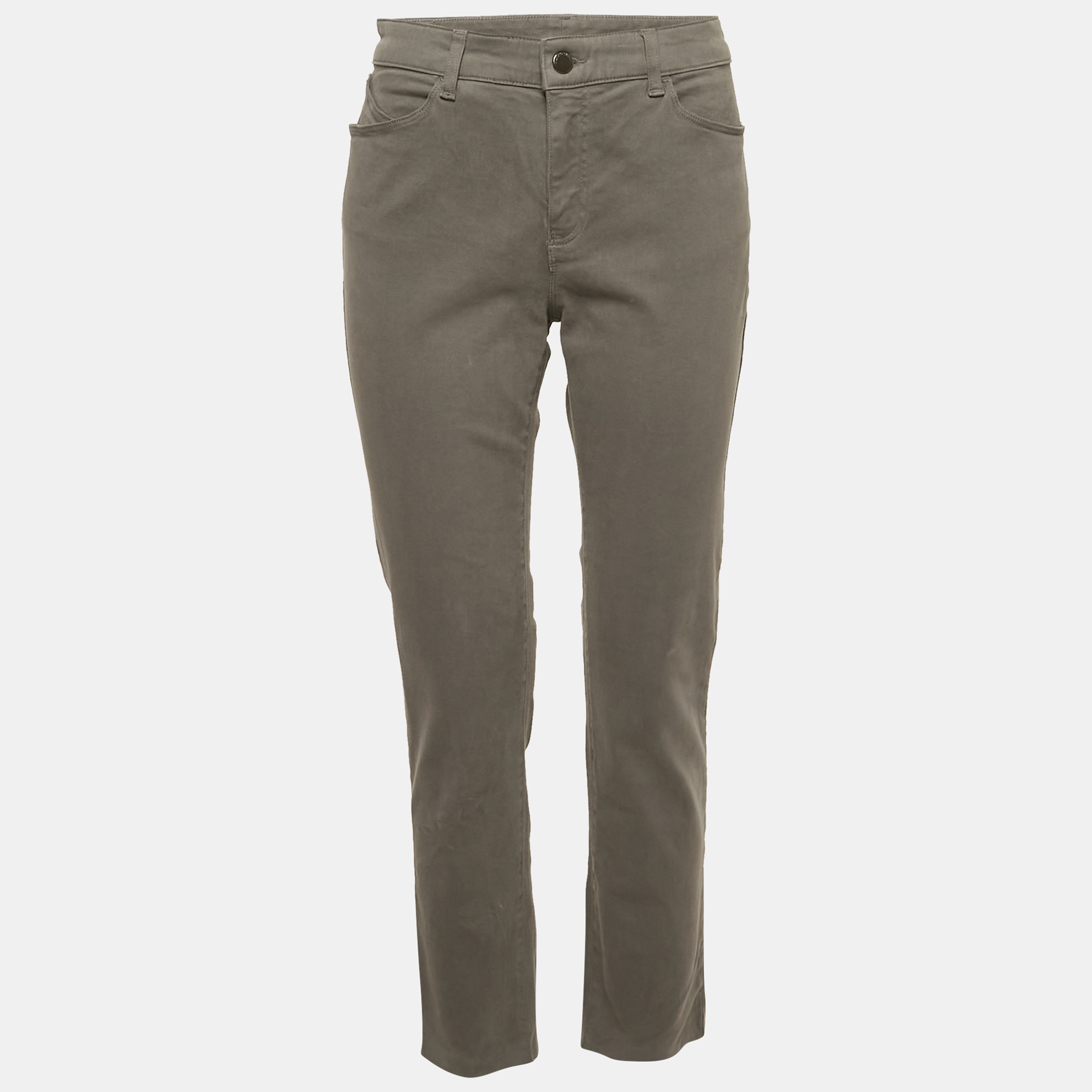 Emporio Armani Grey Cotton Drill Skinny Jeans L Waist 31"