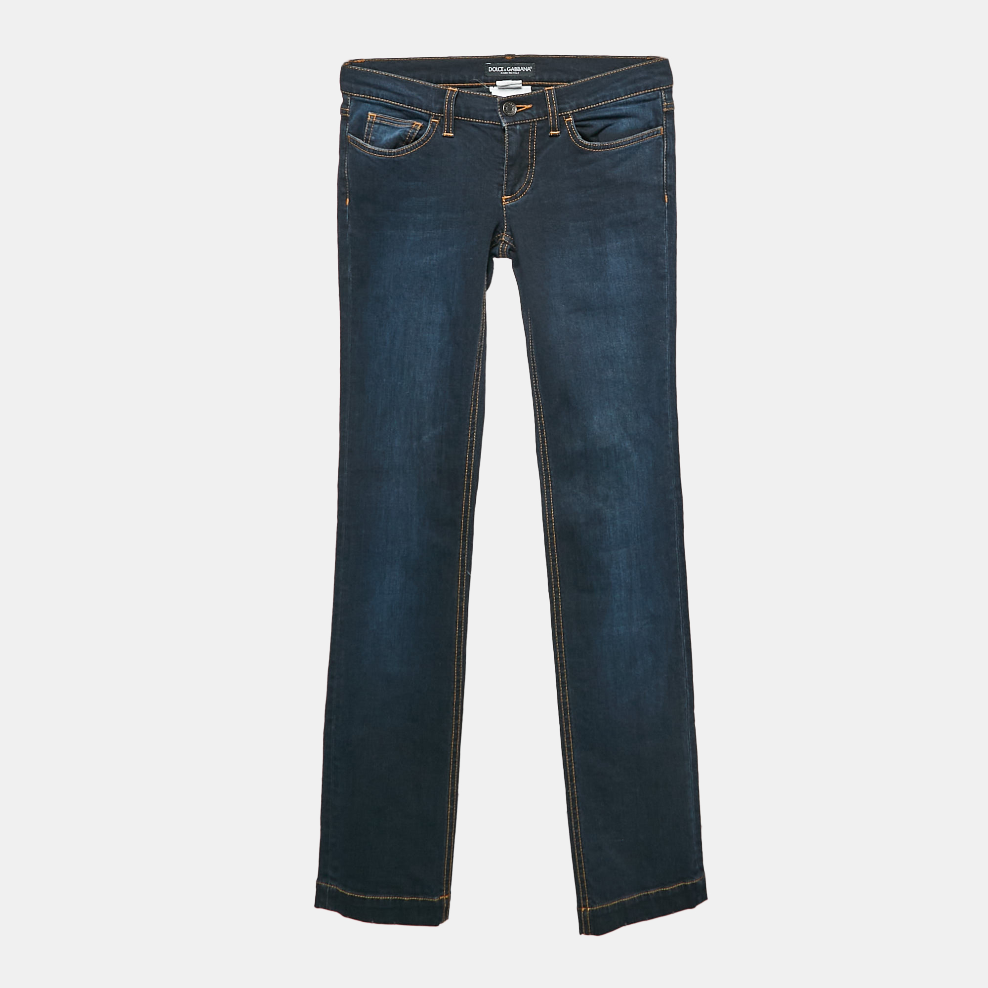 Dolce & Gabbana Blue Faded Denim Girly Jeans S Waist 28"
