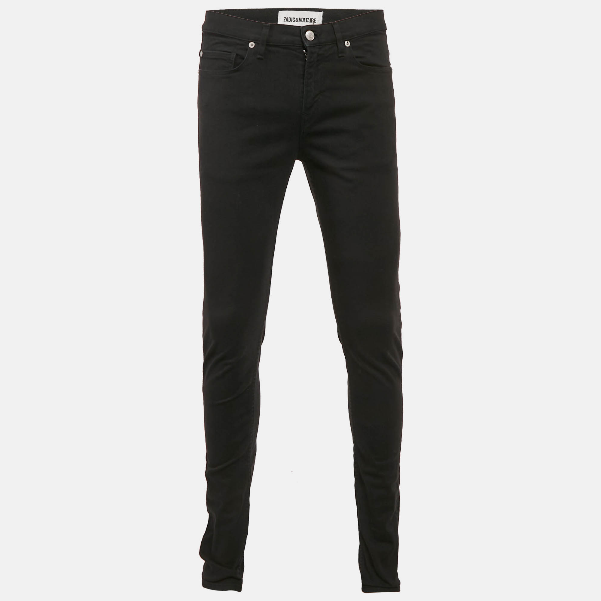 Zadig & Voltaire Black Denim Slim Fit David Jeans S Waist 31"
