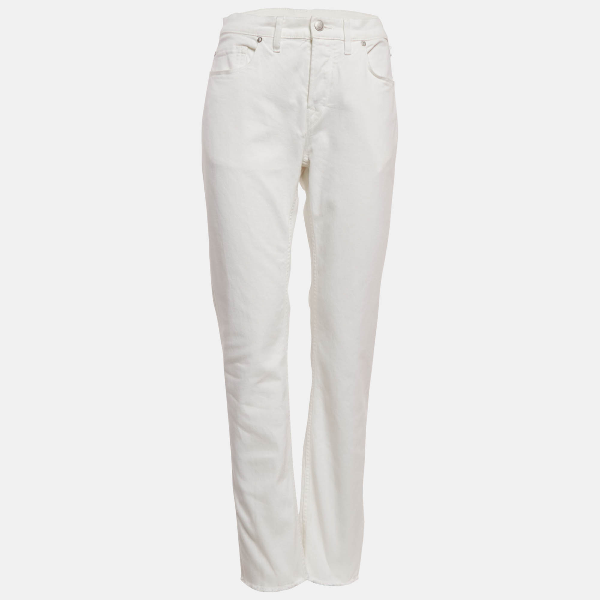 Zadig & Voltaire White Denim David Crop Jeans M Waist 32"