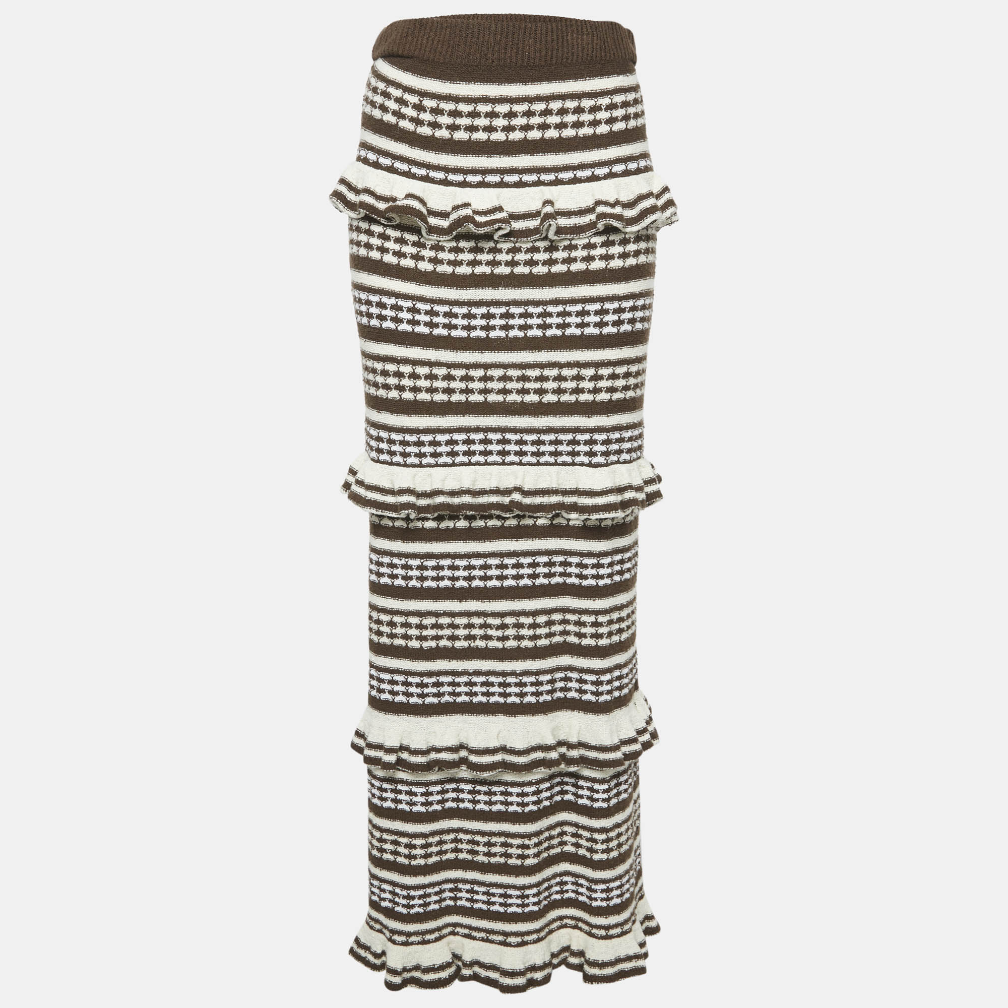 Tularosa Brown Knit Kaely Maxi Skirt M