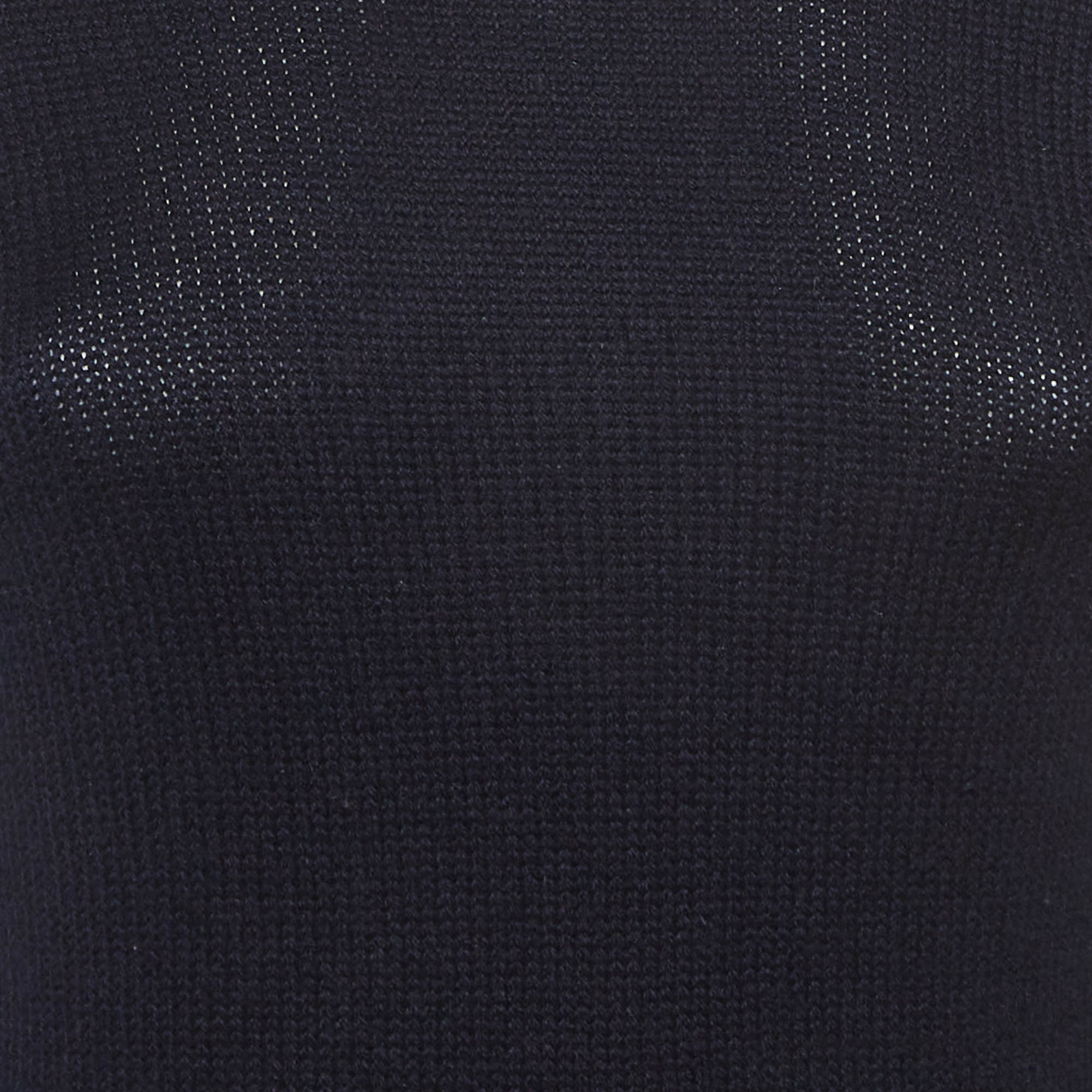 Celine Blue Rib Knit Turtle Neck Sweater M