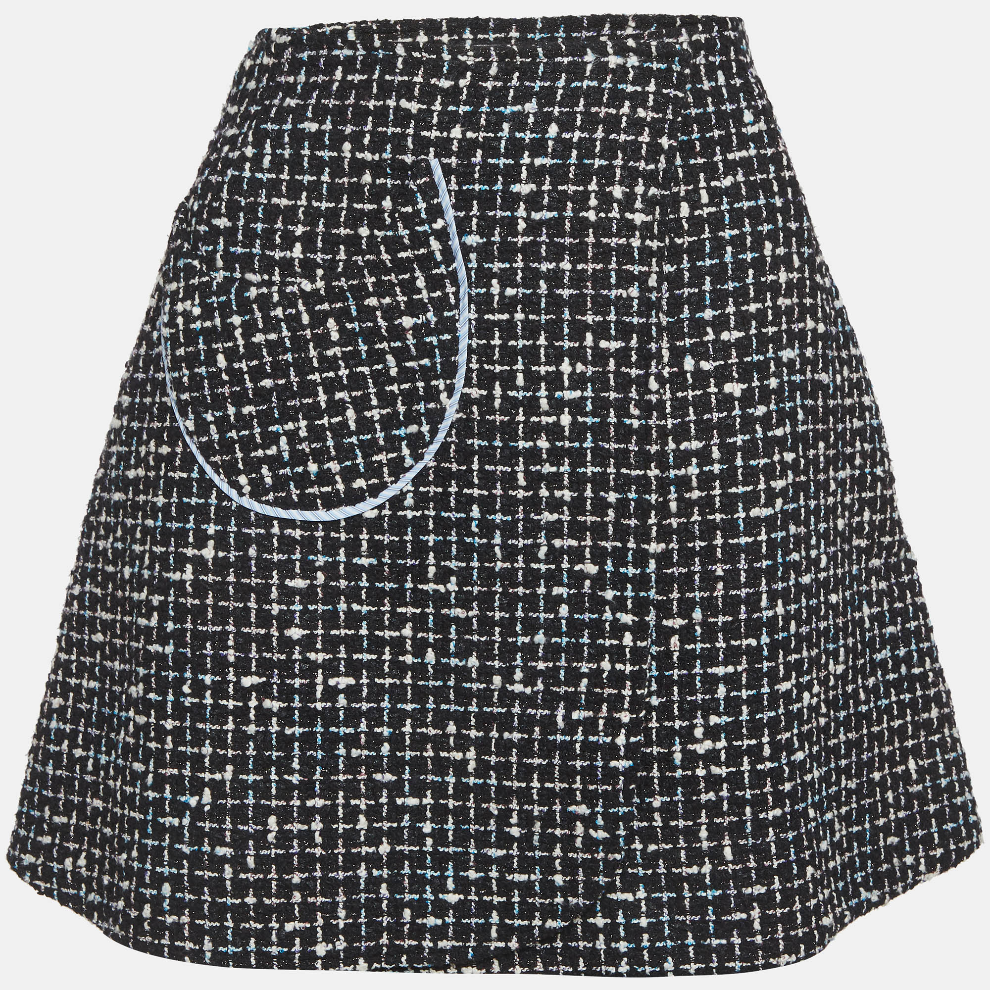 Christian Dior Black Tweed Wrap Mini Skirt M
