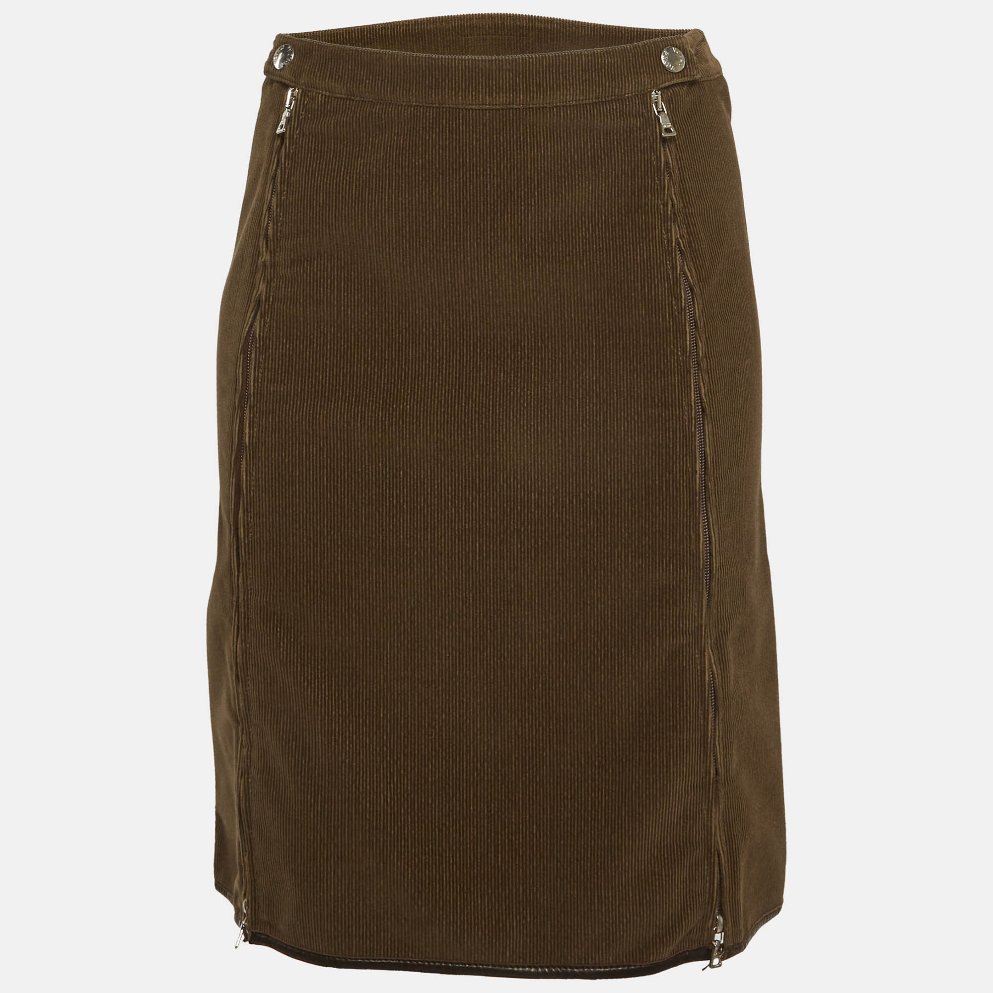 Prada Brown Corduroy Pencil Skirt S