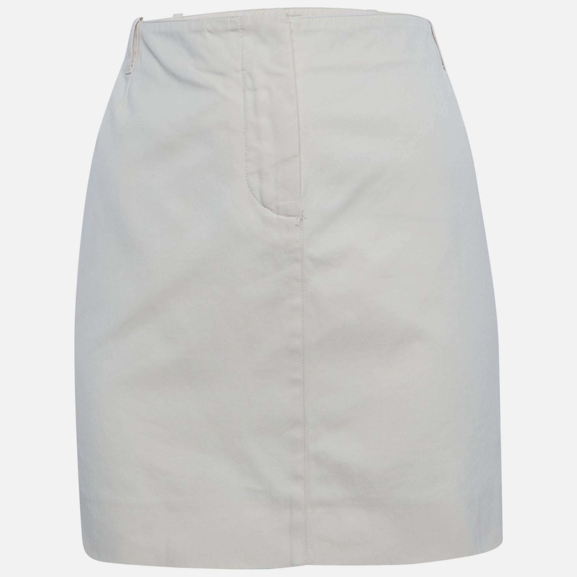 Chloe Cream Twill Mini Skirt M