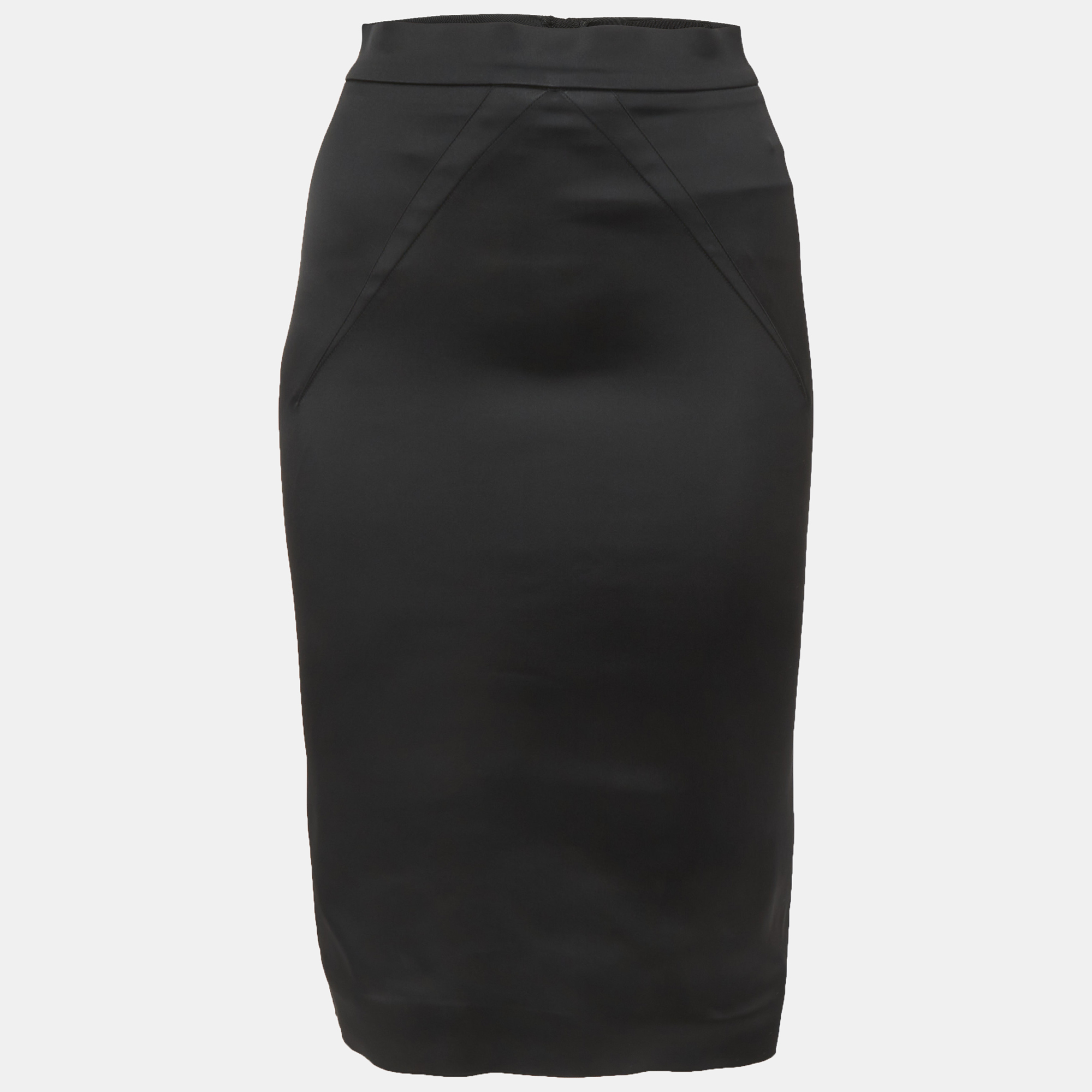 D&G Black Satin Pencil Skirt S