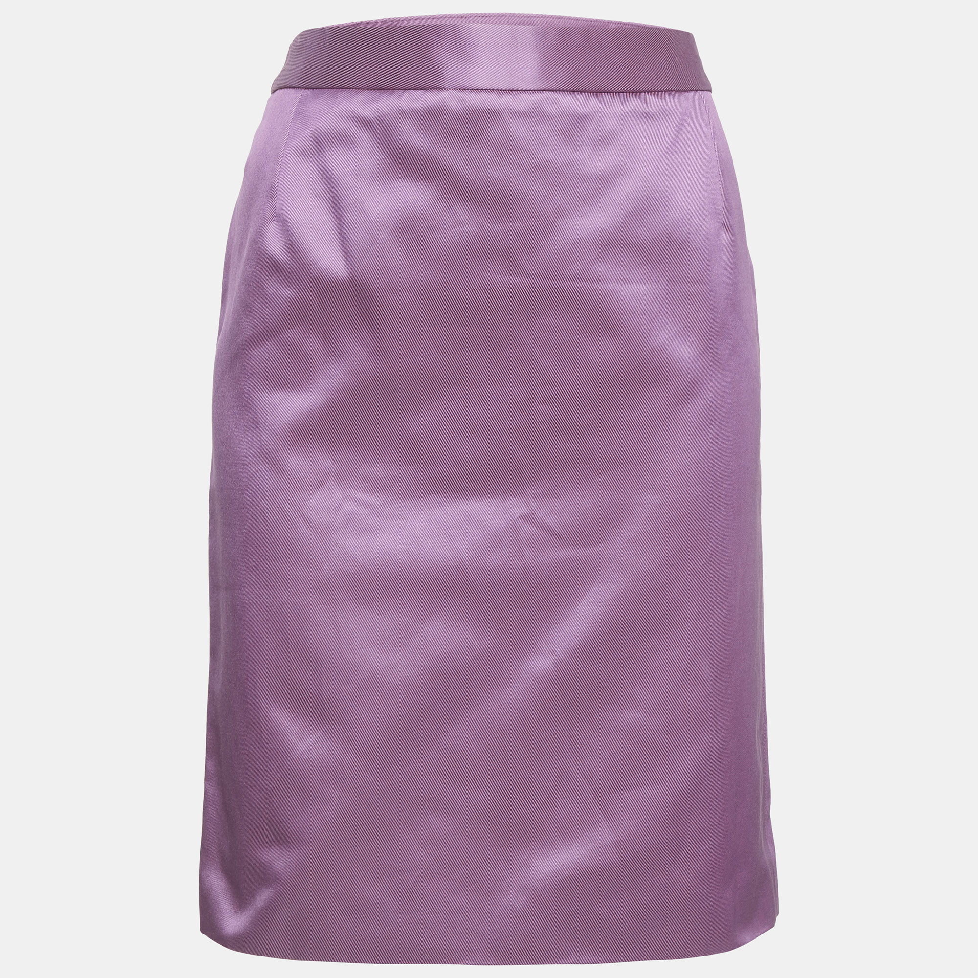 Christian Dior Purple Gabardine Pencil Skirt M