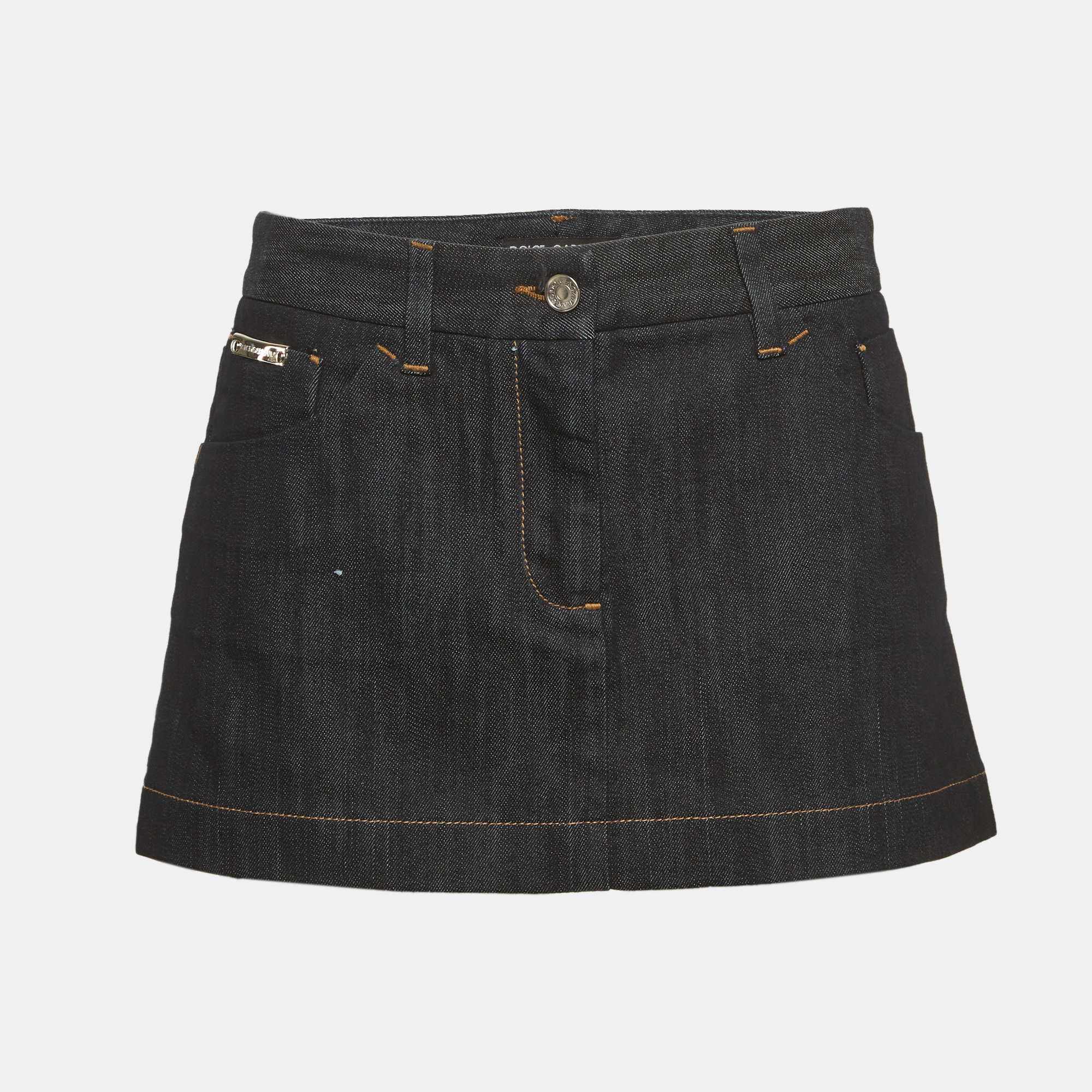 Dolce & Gabbana Indigo Denim Mini Skirt M/Waist 32"