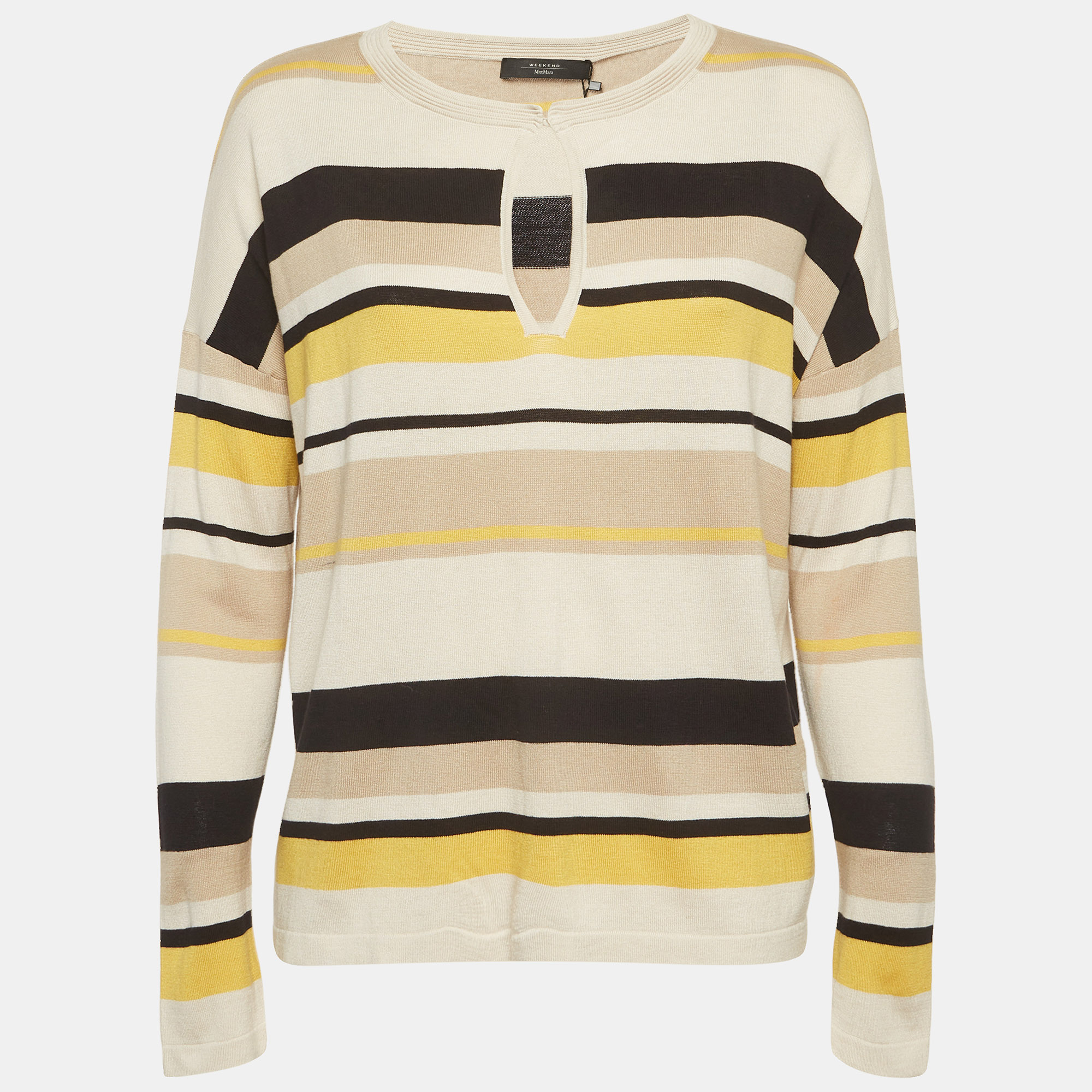 Weekend Max Mara Multicolor Striped Silk Blend Top M