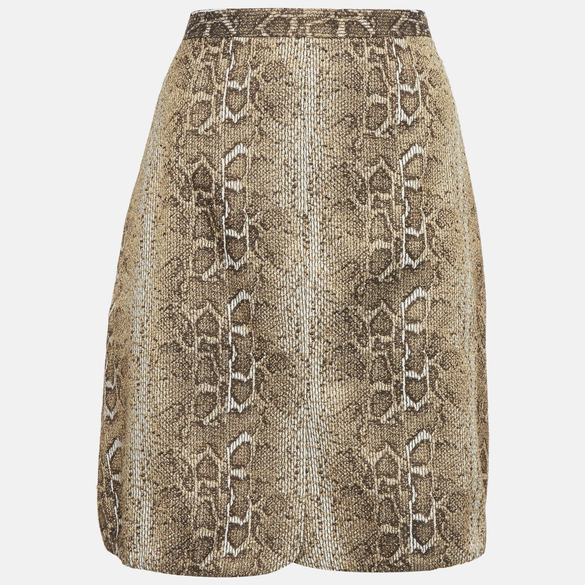 Giorgio Armani Beige Jacquard Short Skirt M