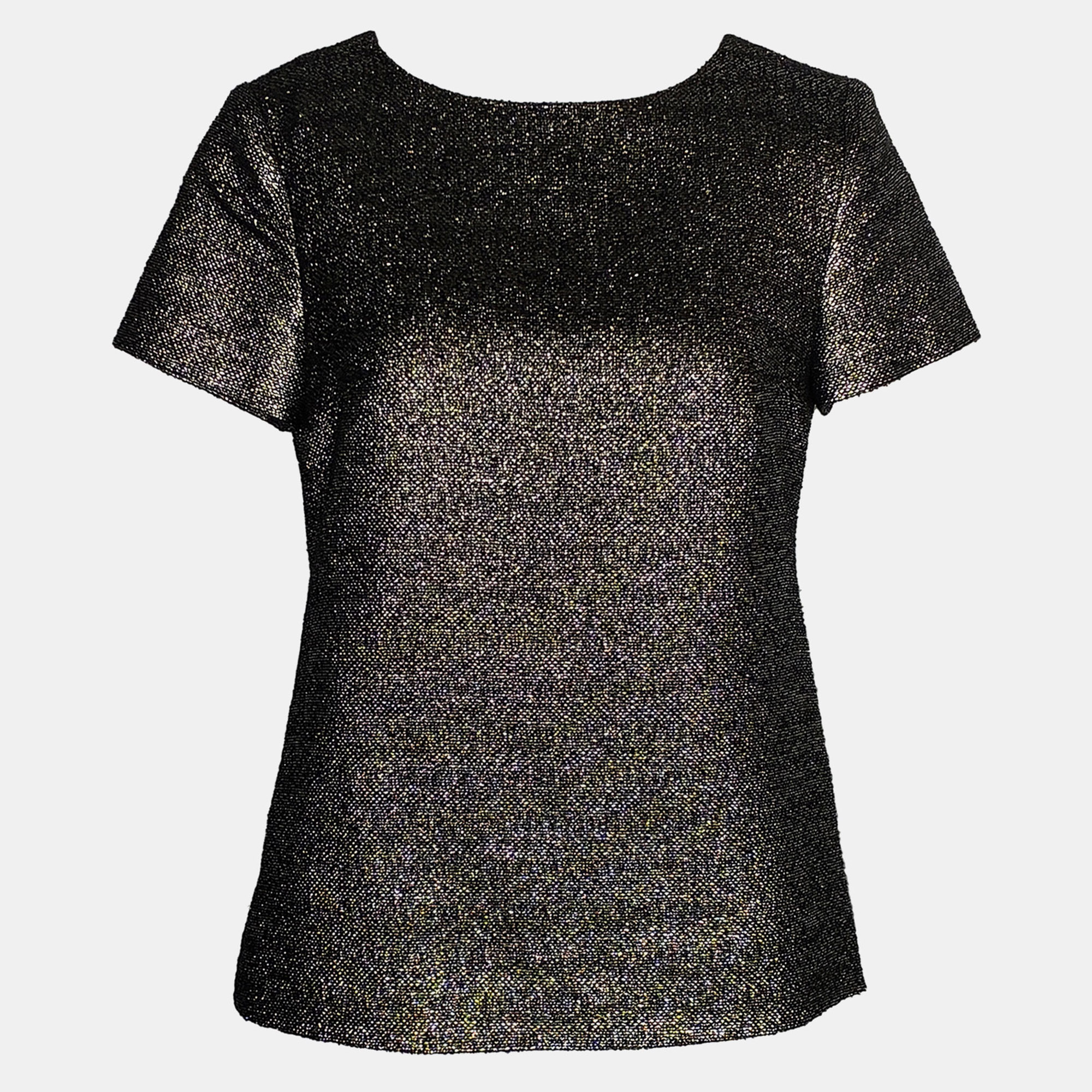 Chanel Metallic Short Sleeve Top S