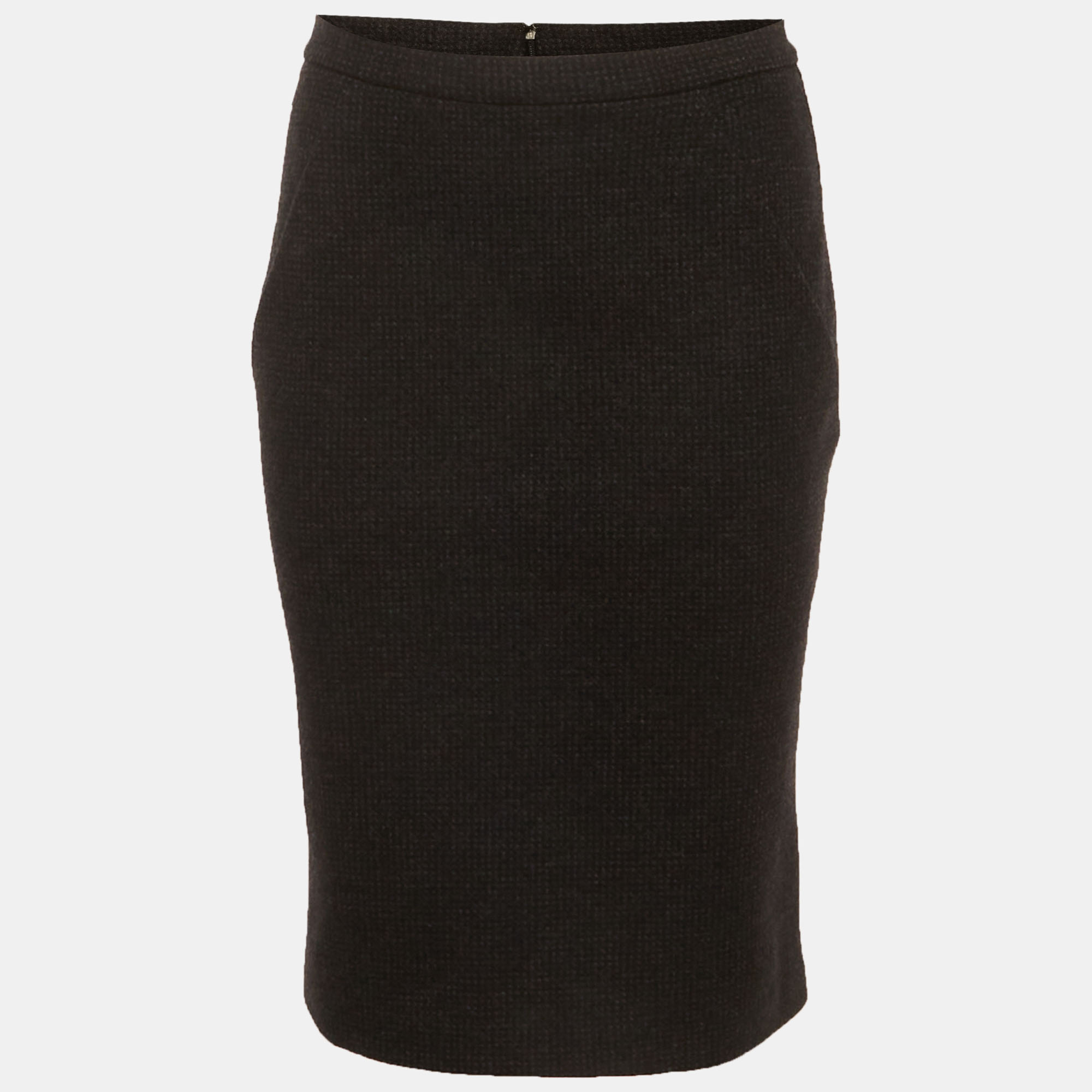 Max Mara Black Wool Blend Pencil Skirt S