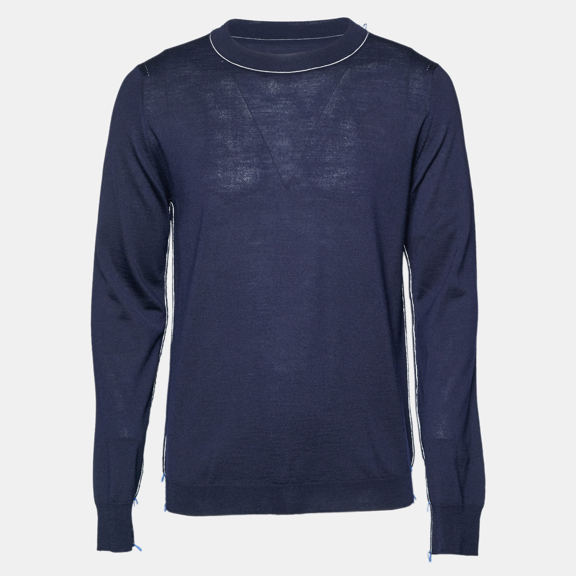 Maison Margiela Blue Wool Work in Progress Sweater L Maison Martin Margiela