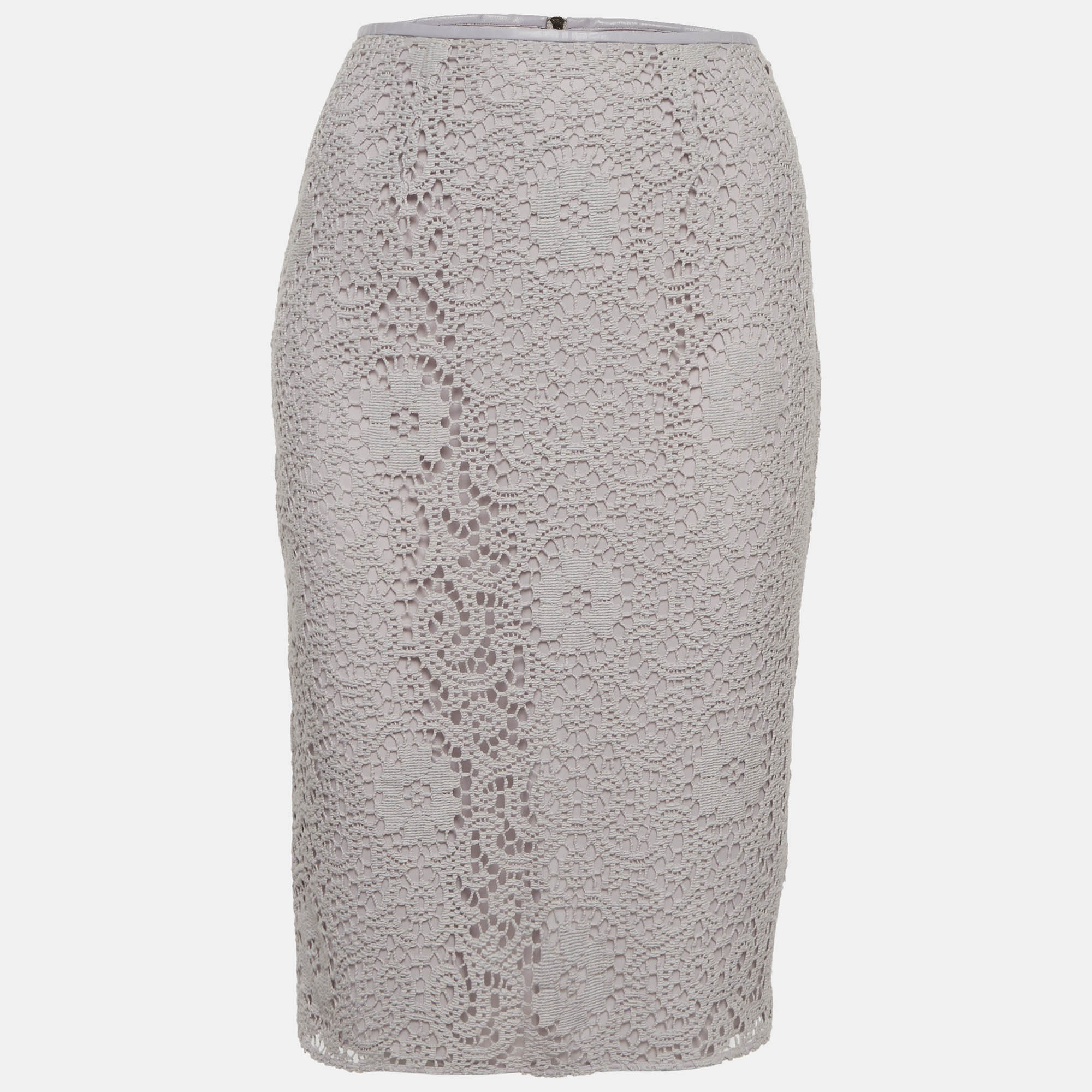 Burberry Lavender Lace Pencil Skirt S Burberry London