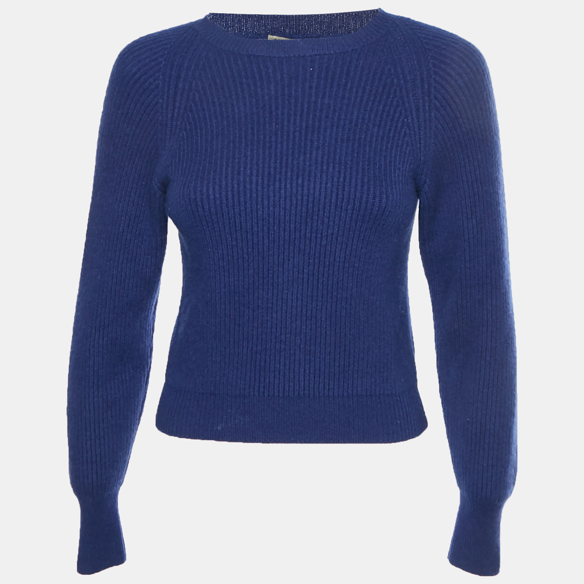 Bottega Veneta Blue Rib Knit Sweater M