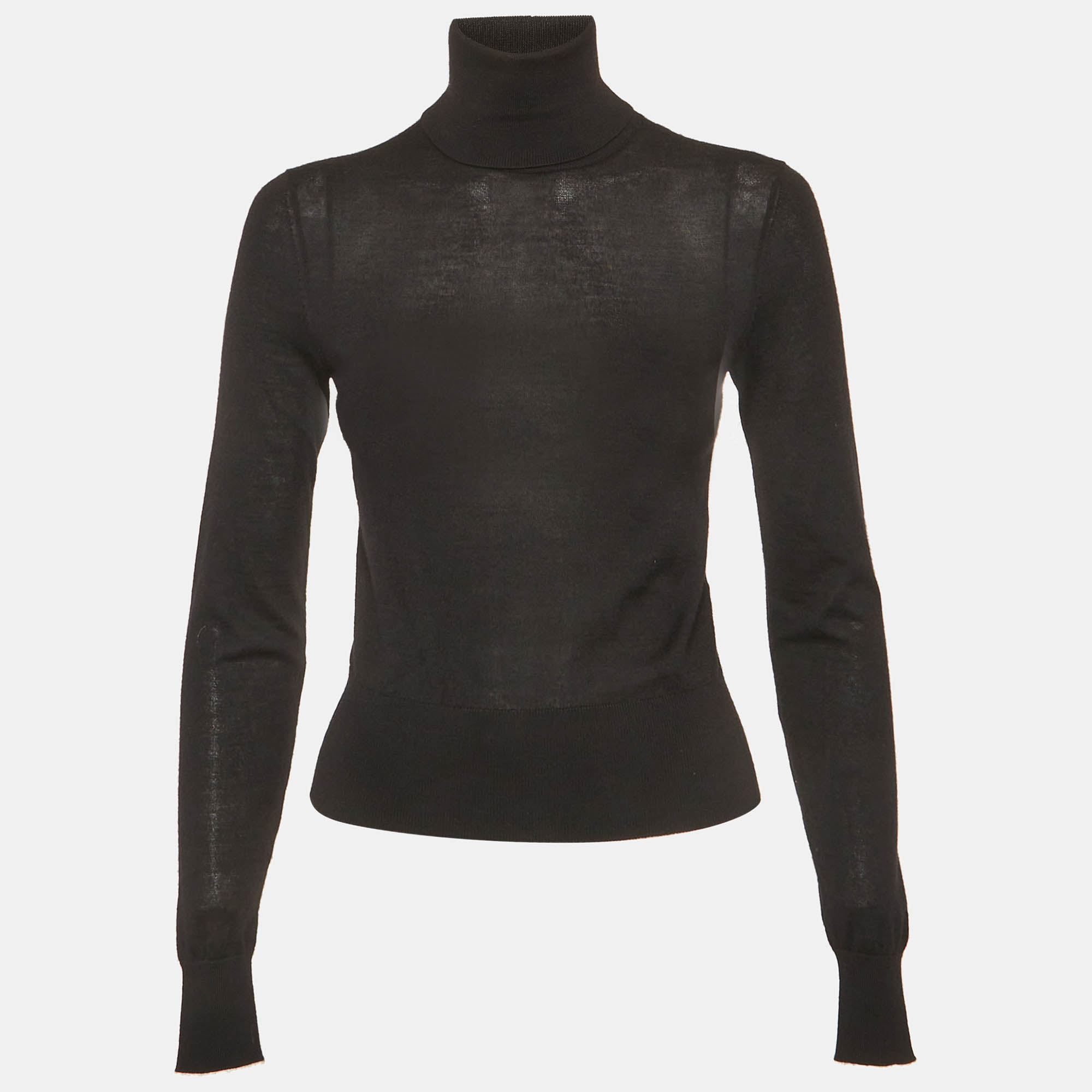 Dolce & Gabbana Black Cashmere Knit Turtle Neck Sweater XS