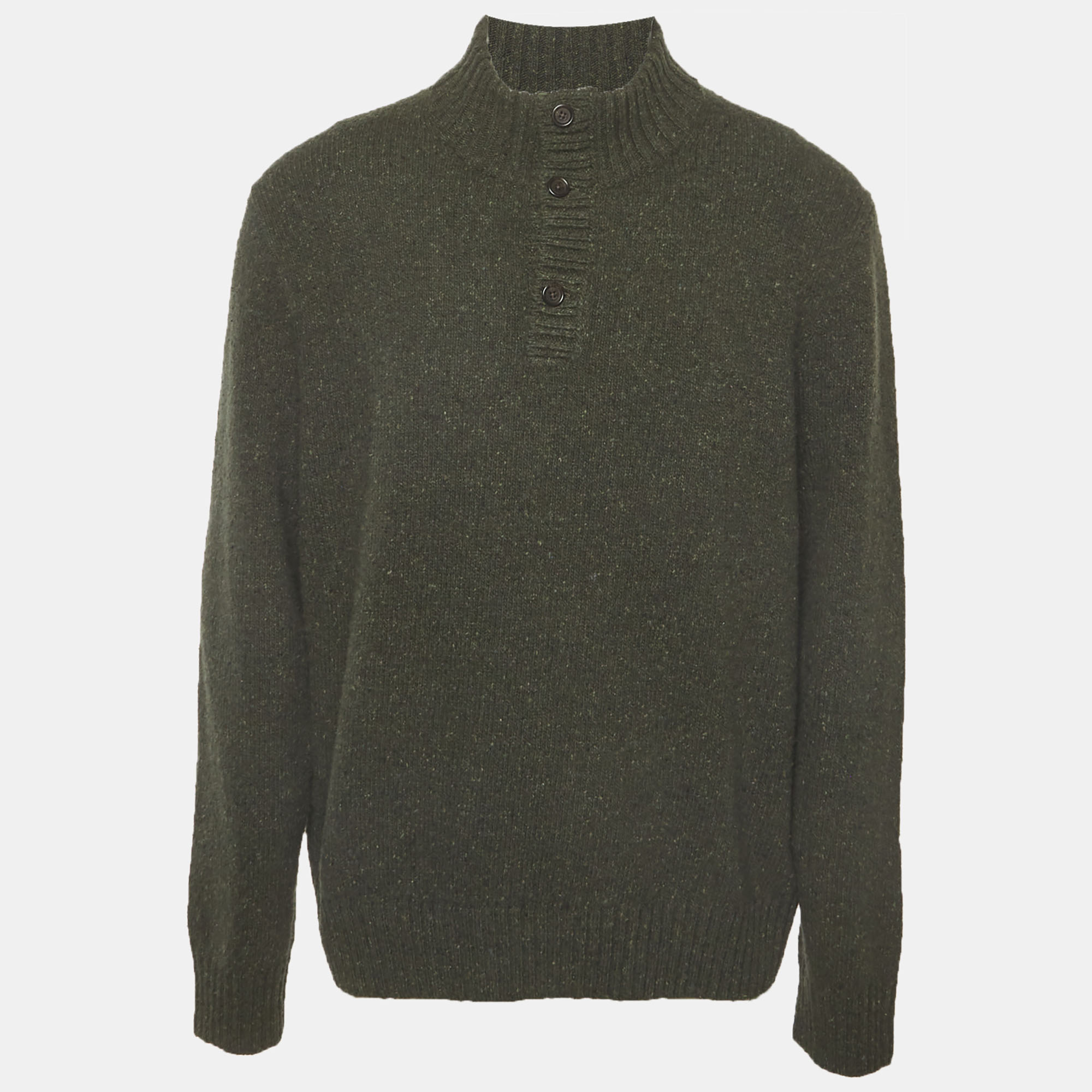Polo Ralph Lauren Green Wool Blend Long Sleeve Sweater XL