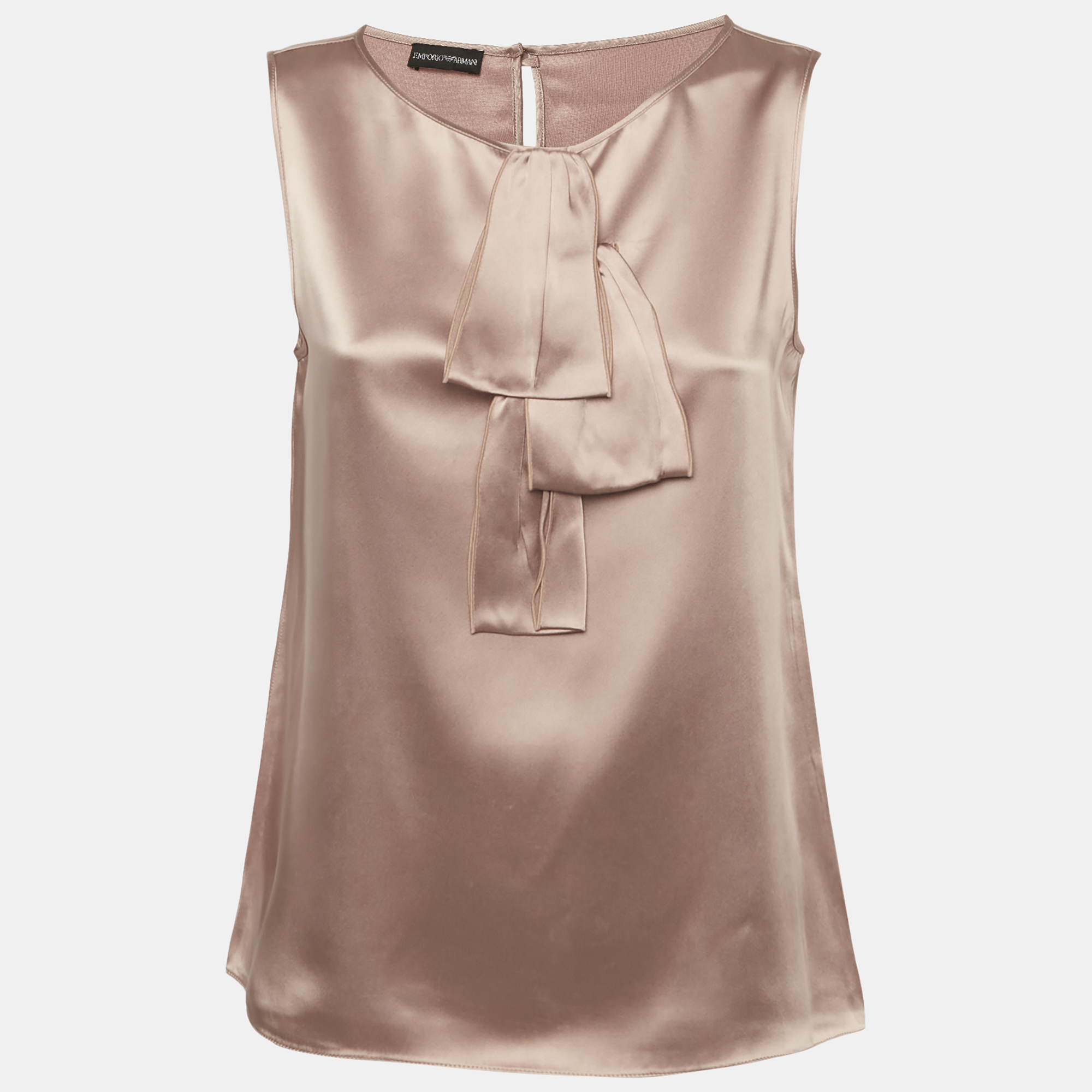 Emporio Armani Pink Satin Sleeveless Top M