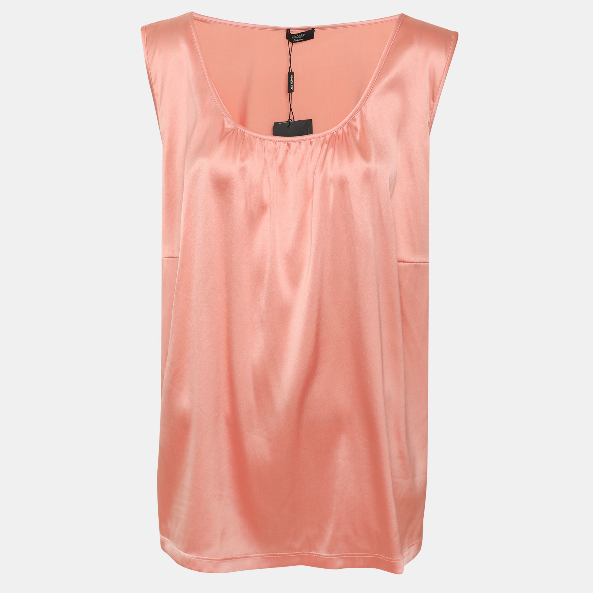 Basler Coral Satin Sleeveless Top XXL