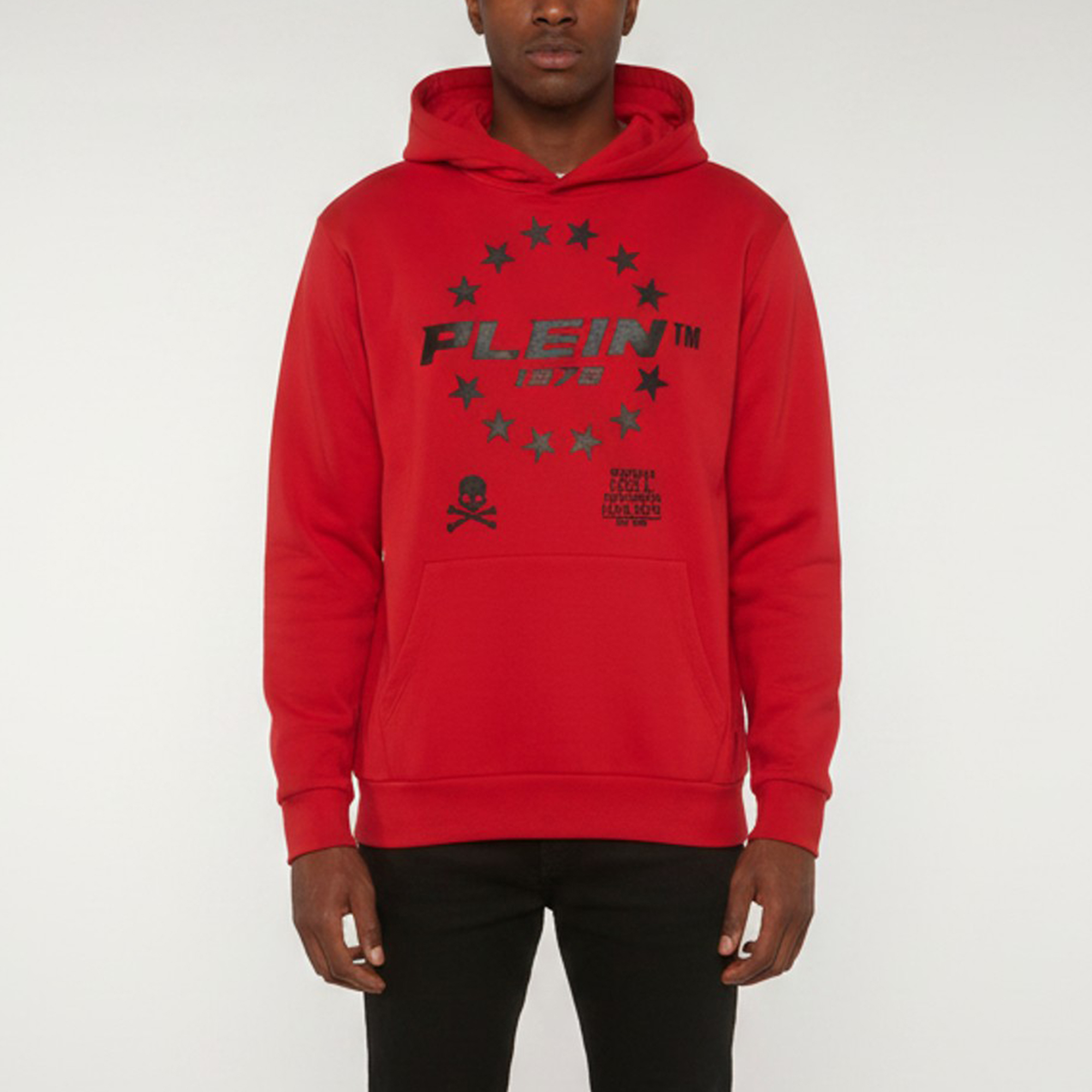 Philipp Plein Red Printed Jersey Long Sleeve Hoodie XL