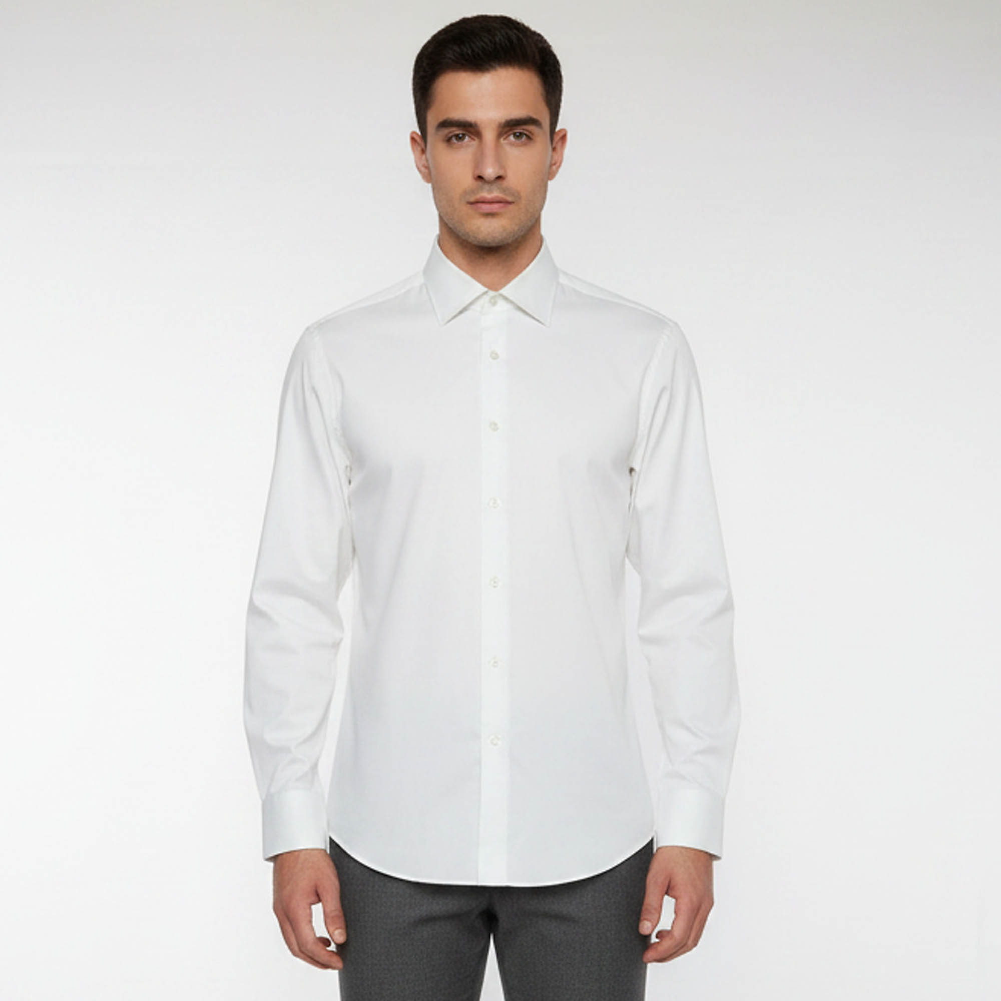Ermenegildo Zegna White Poplin Button Up Shirt 4XL