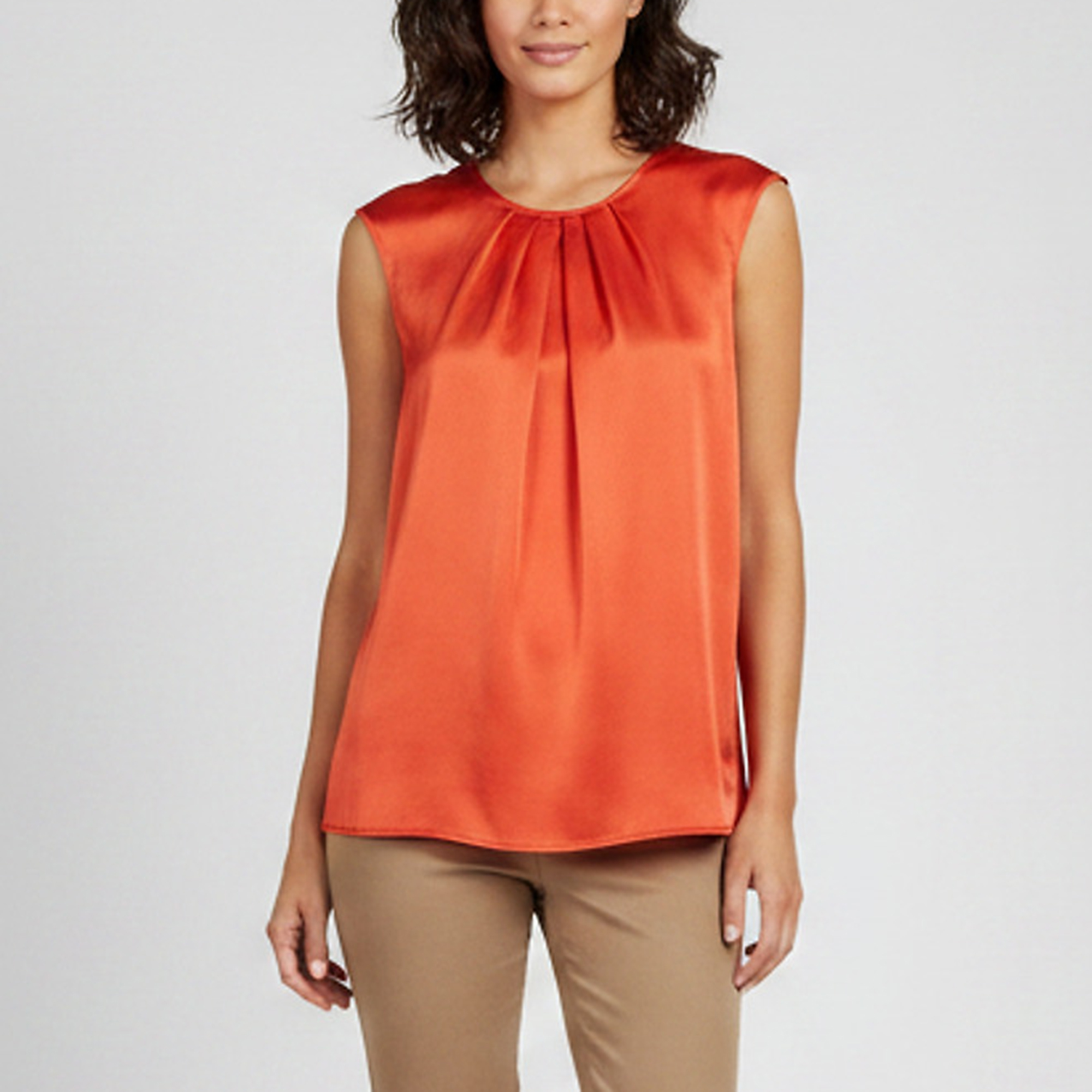 Boss by Hugo Boss Red Satin Sleeveless Inarih Top M