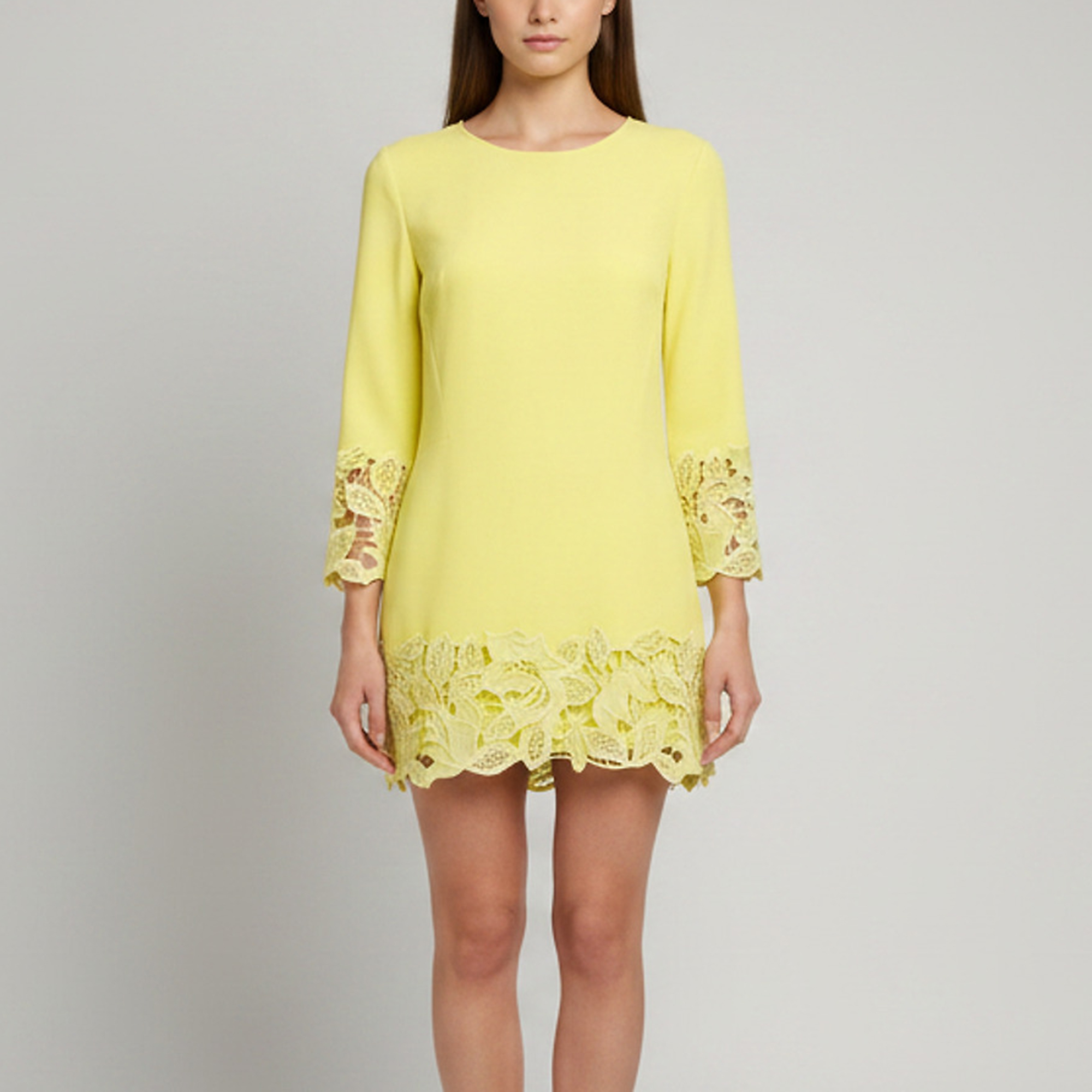 Ermanno Scervino Yellow Crepe Long Sleeve Top M