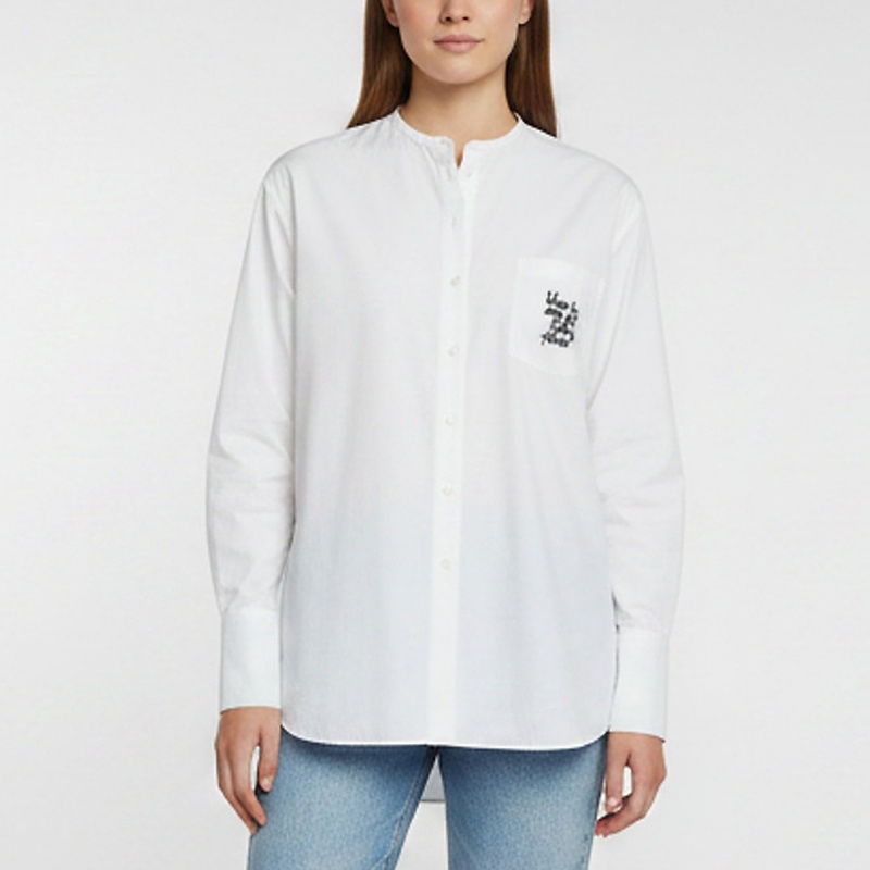 Ermanno Scervino White Embroidered Detail Cotton Button Up Shirt S