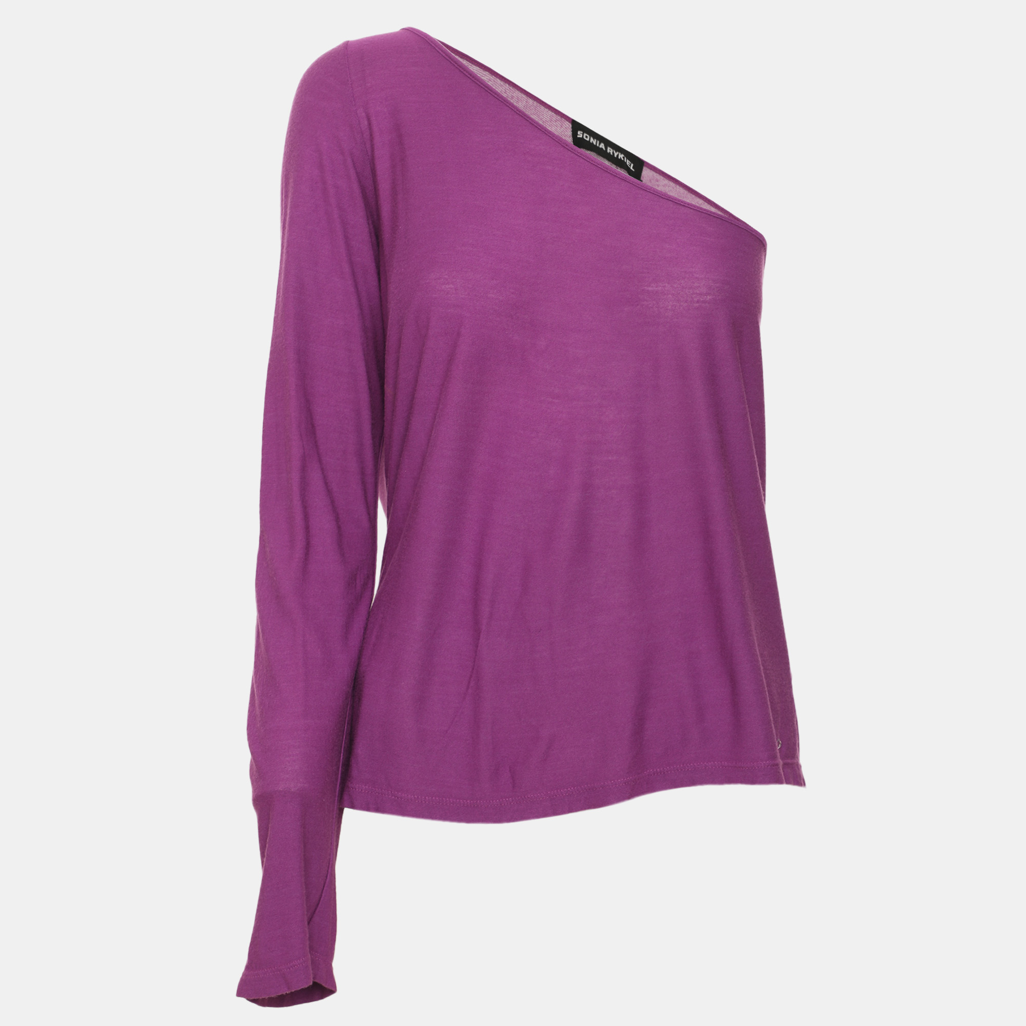 Sonia Rykiel Purple Jersey One Sleeve Tops L